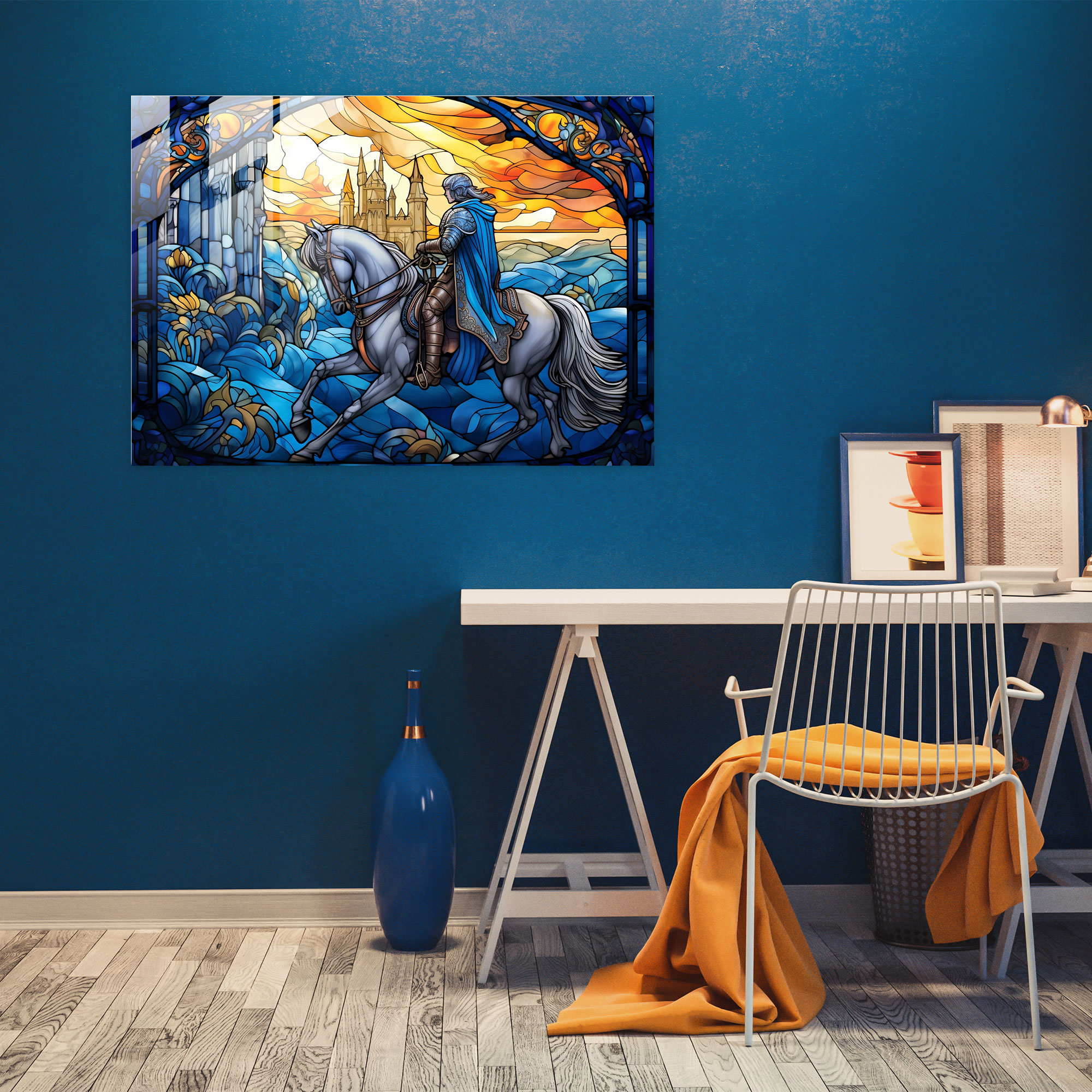 Medieval Stained Glass Print - Medieval, Medieval, Modern Art, Adventure