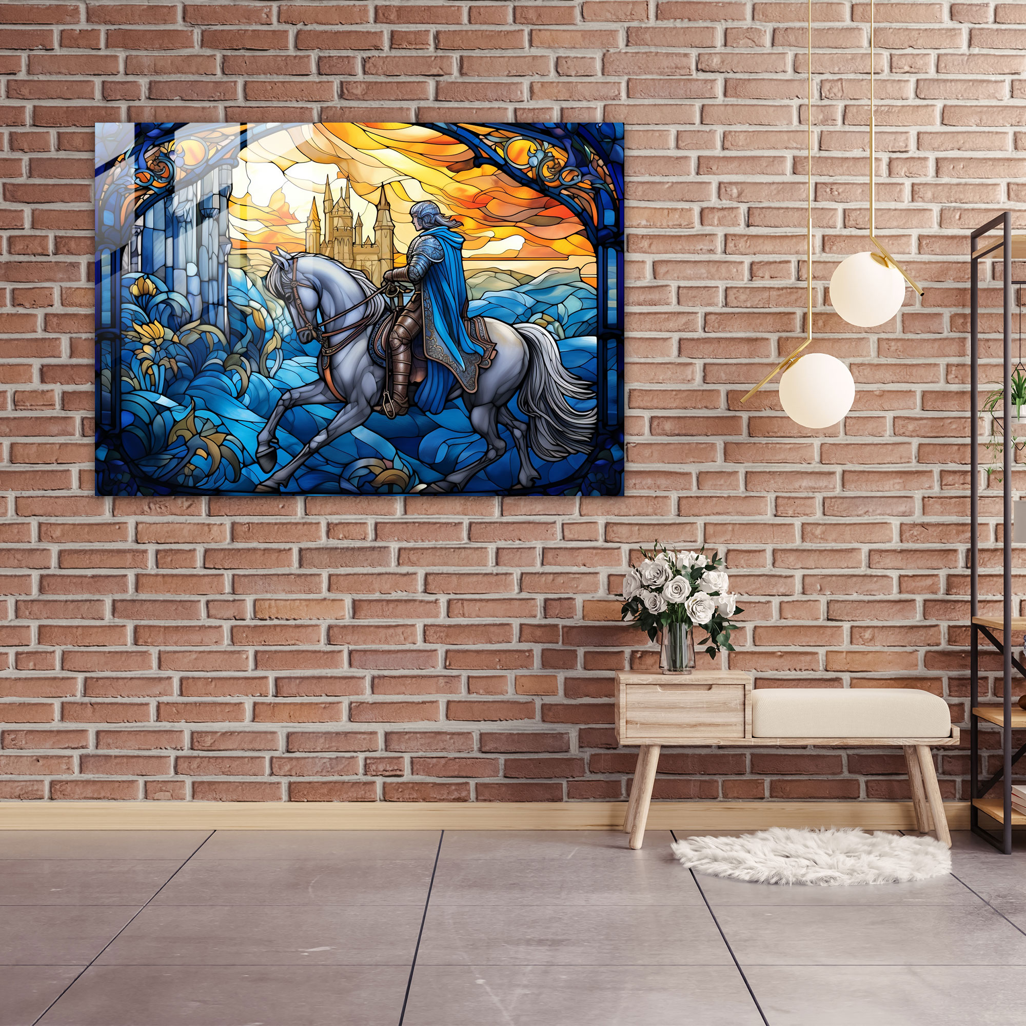 Medieval Stained Glass Print - Medieval, Medieval, Modern Art, Adventure