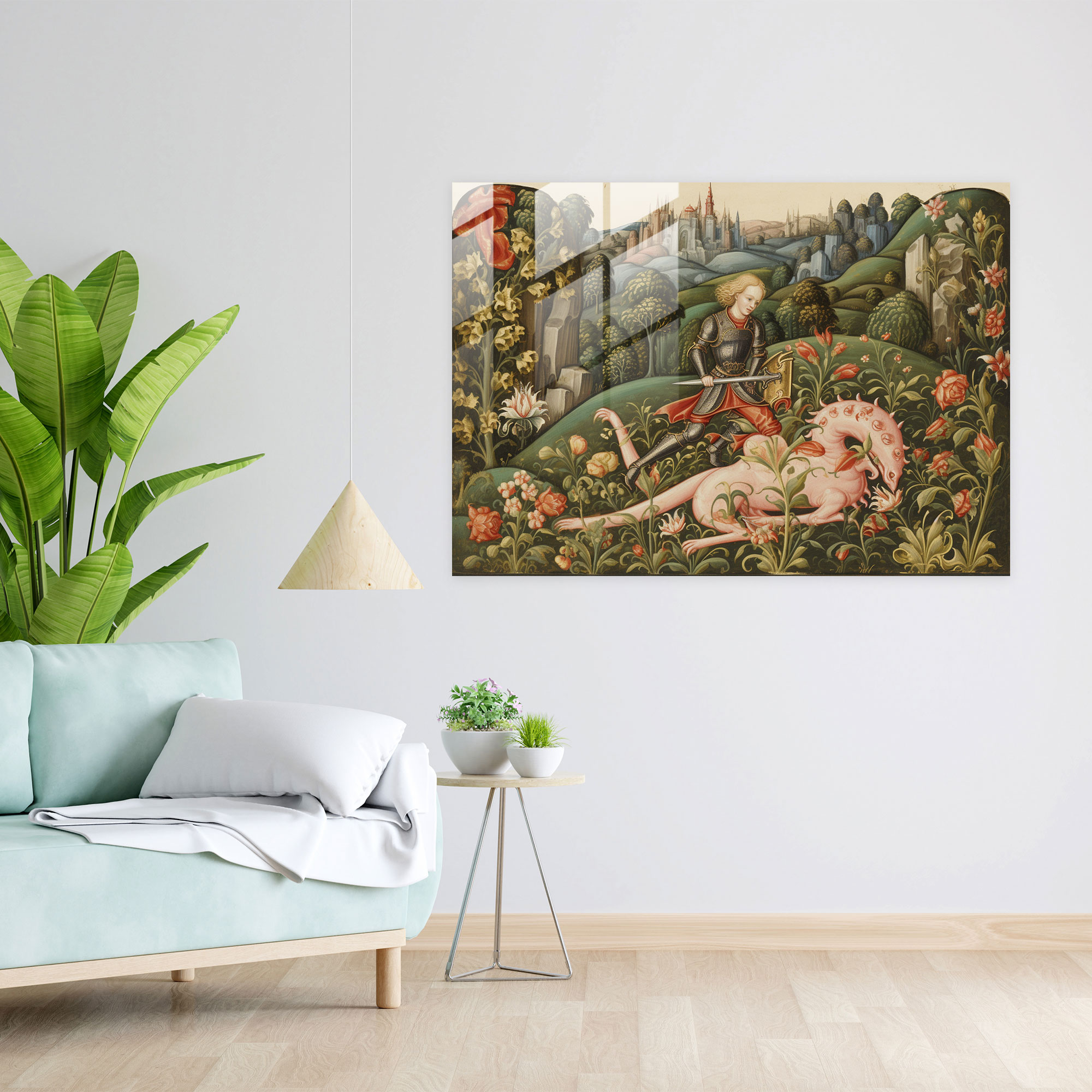 Medieval Knight Glass Print - Medieval, Glass Wall Art, Knight, Lush Landscapes