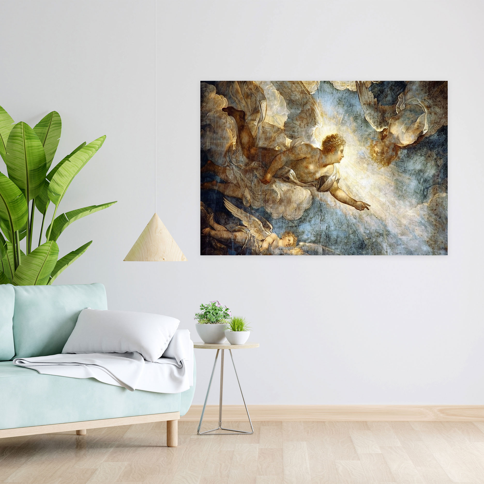 Heavenly Scene Wall Art - Michelangelo, Michelangelo Style, Wall Decoration, Wall Art