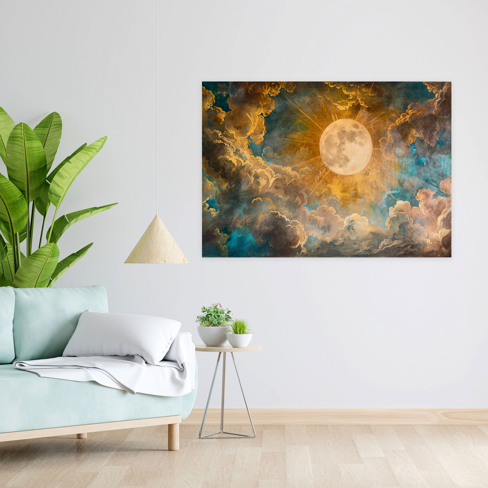 Celestial Landscape Canvas Print - Michelangelo, Wall Art, Canvas, Canvas Print