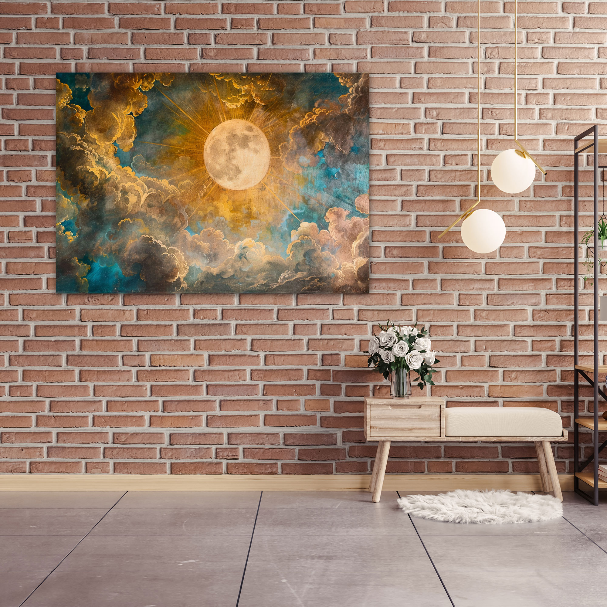 Celestial Landscape Canvas Print - Michelangelo, Wall Art, Canvas, Canvas Print