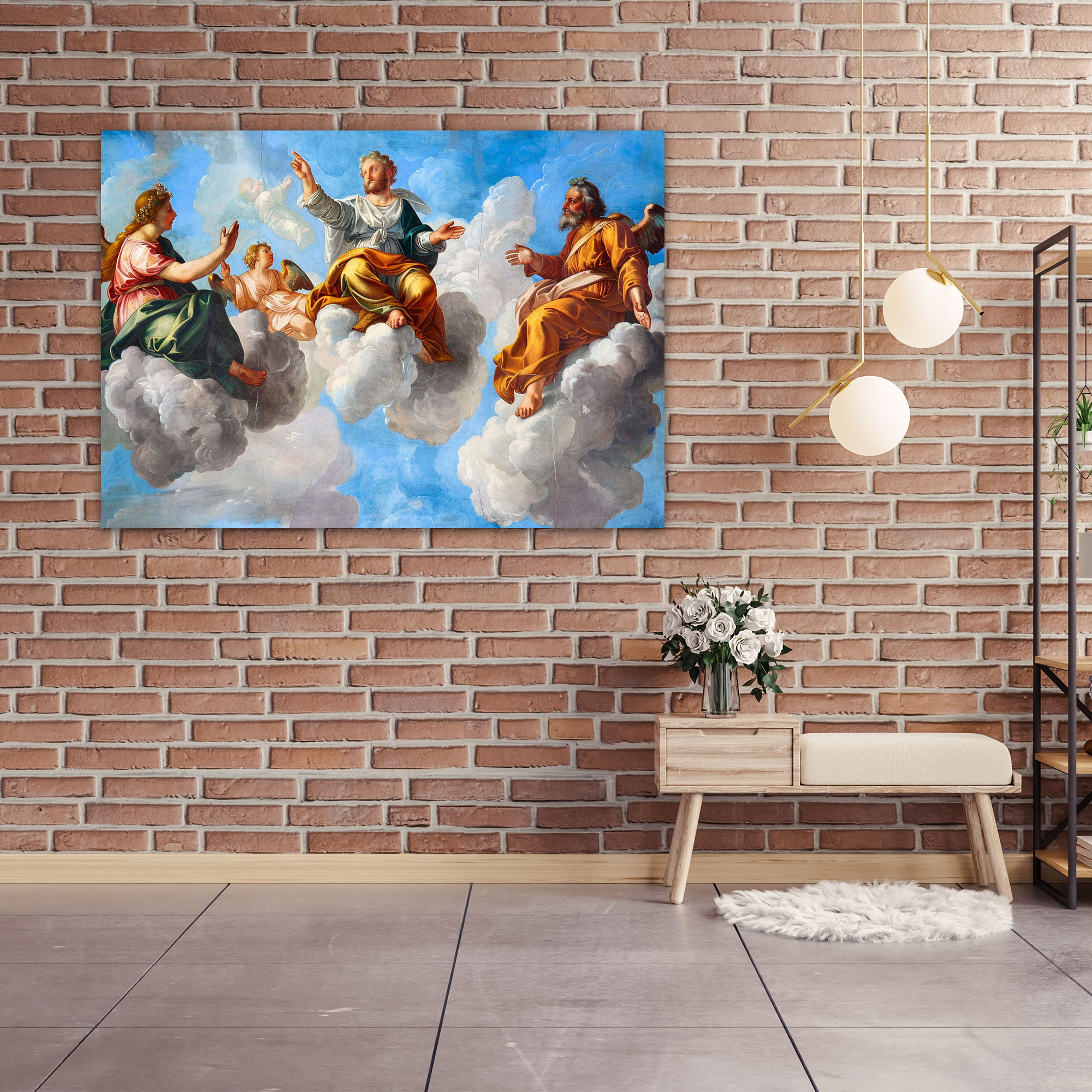 Michelangelo Canvas Print - Saints In A Heavenly Setting - Michelangelo, Home Decoration, Michelangelo, Canvas