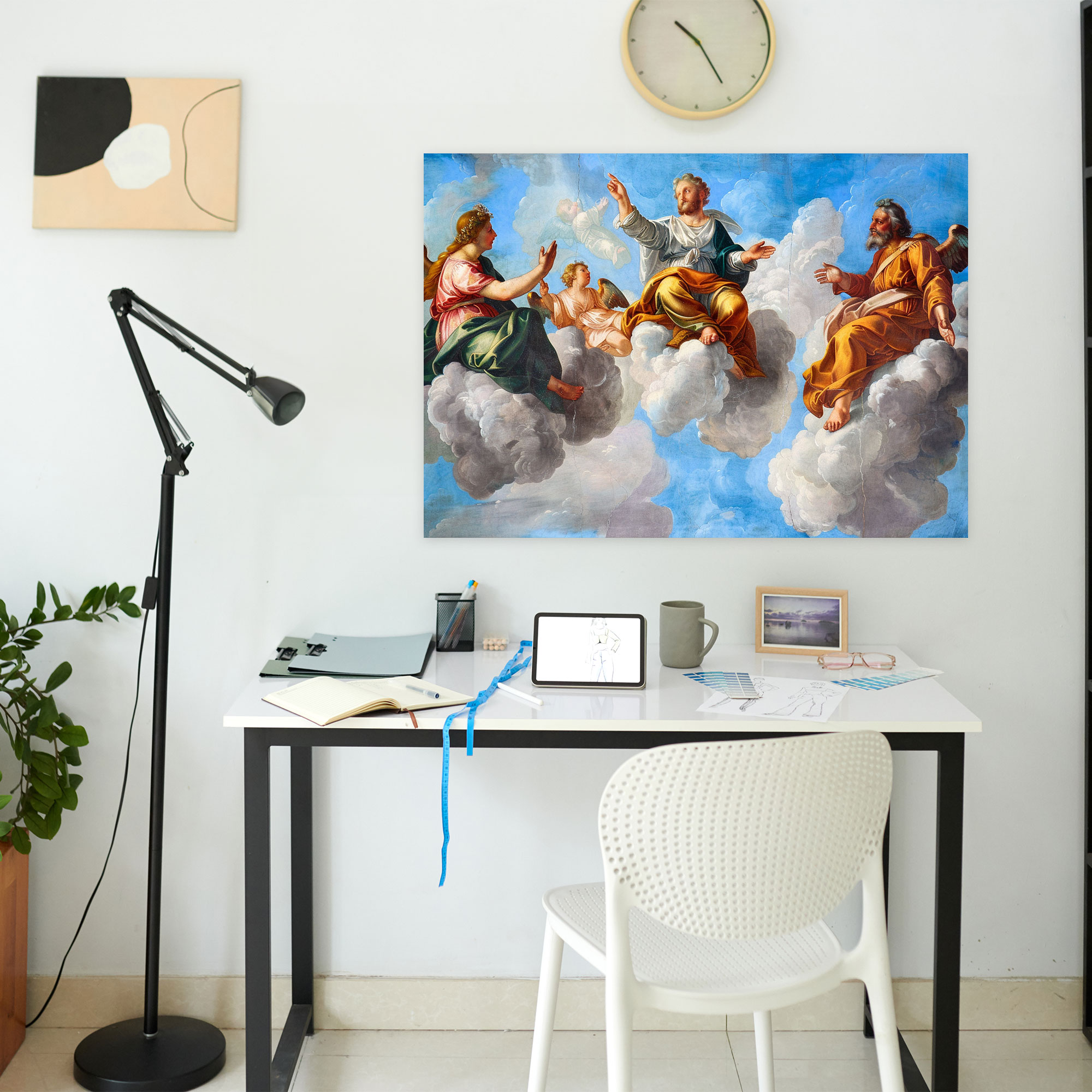 Michelangelo Canvas Print - Saints In A Heavenly Setting - Michelangelo, Home Decoration, Michelangelo, Canvas