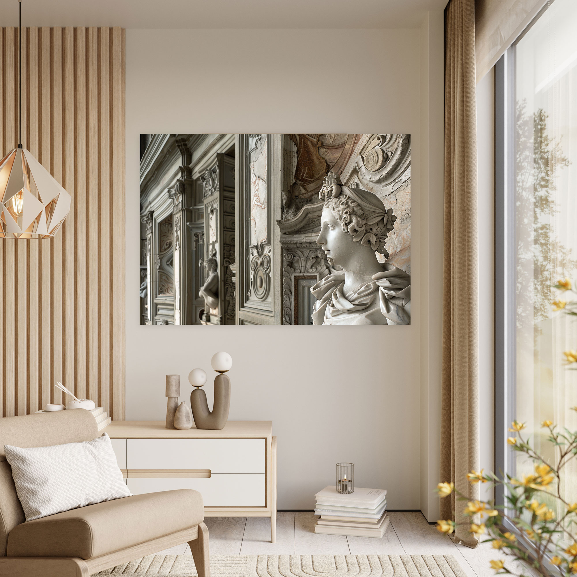 Michelangelo Canvas Print - Architectural Elements In A Historical Setting - Michelangelo, Michelangelo, Canvas Print, Wall Art