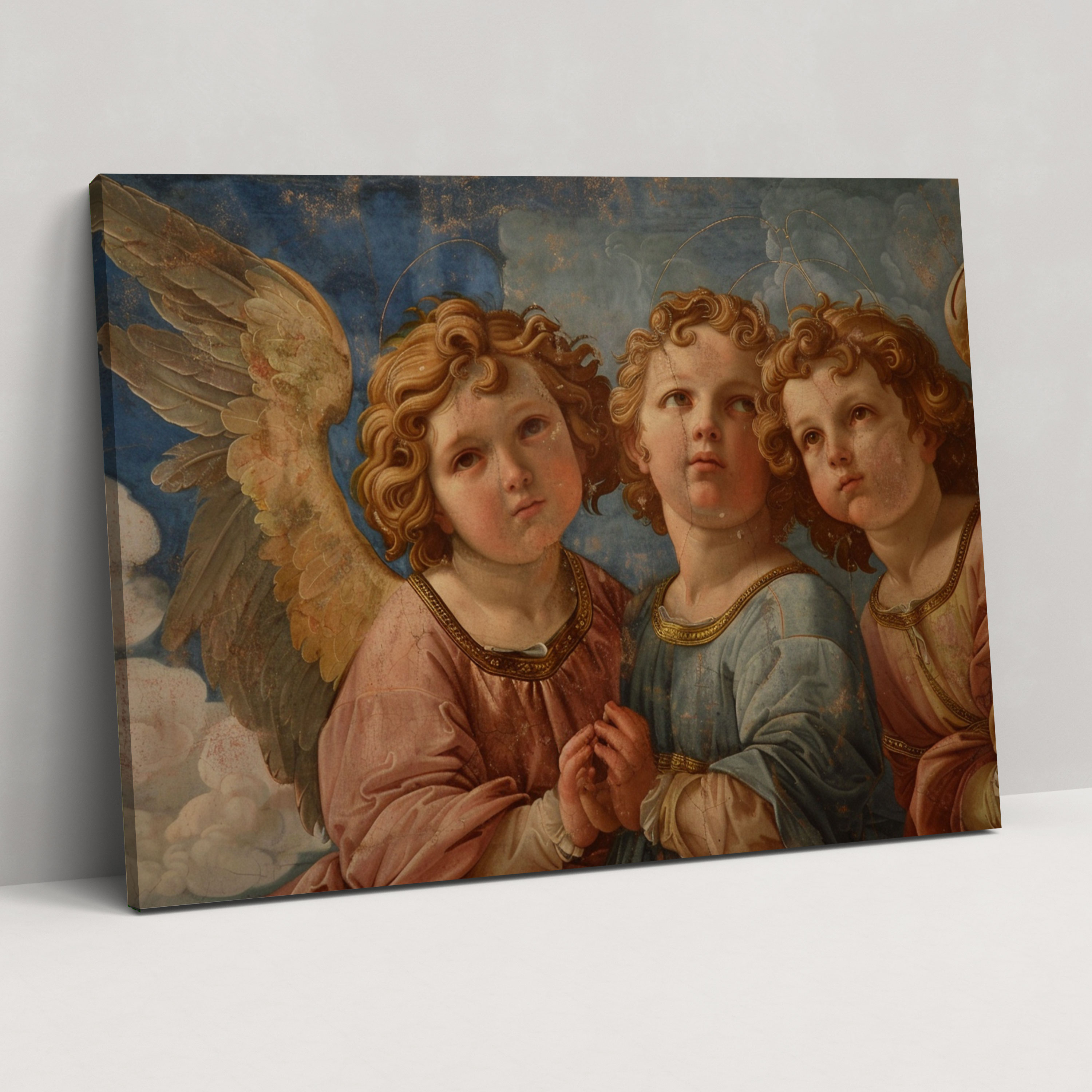 Michelangelo Angelic Figures Canvas Print - Michelangelo, Canvas Print, Wall Art, Wall Decoration