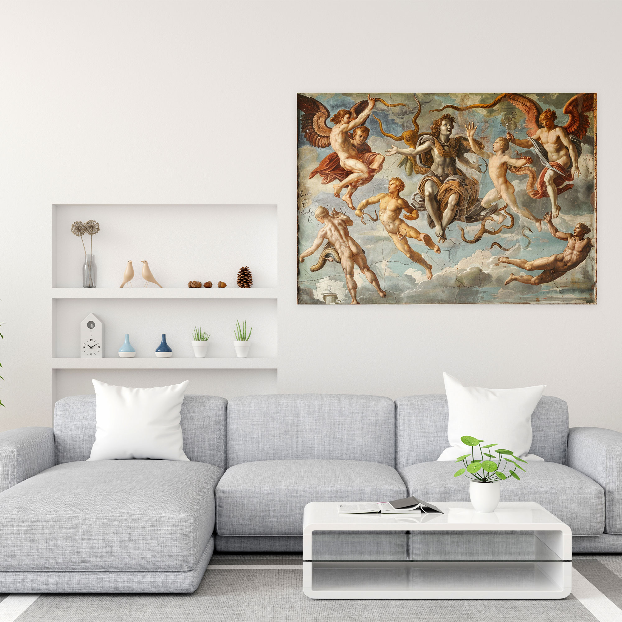 Michelangelo Mythological Scenes Wall Art - Michelangelo, Michelangelo, Wall Decoration, Canvas Print