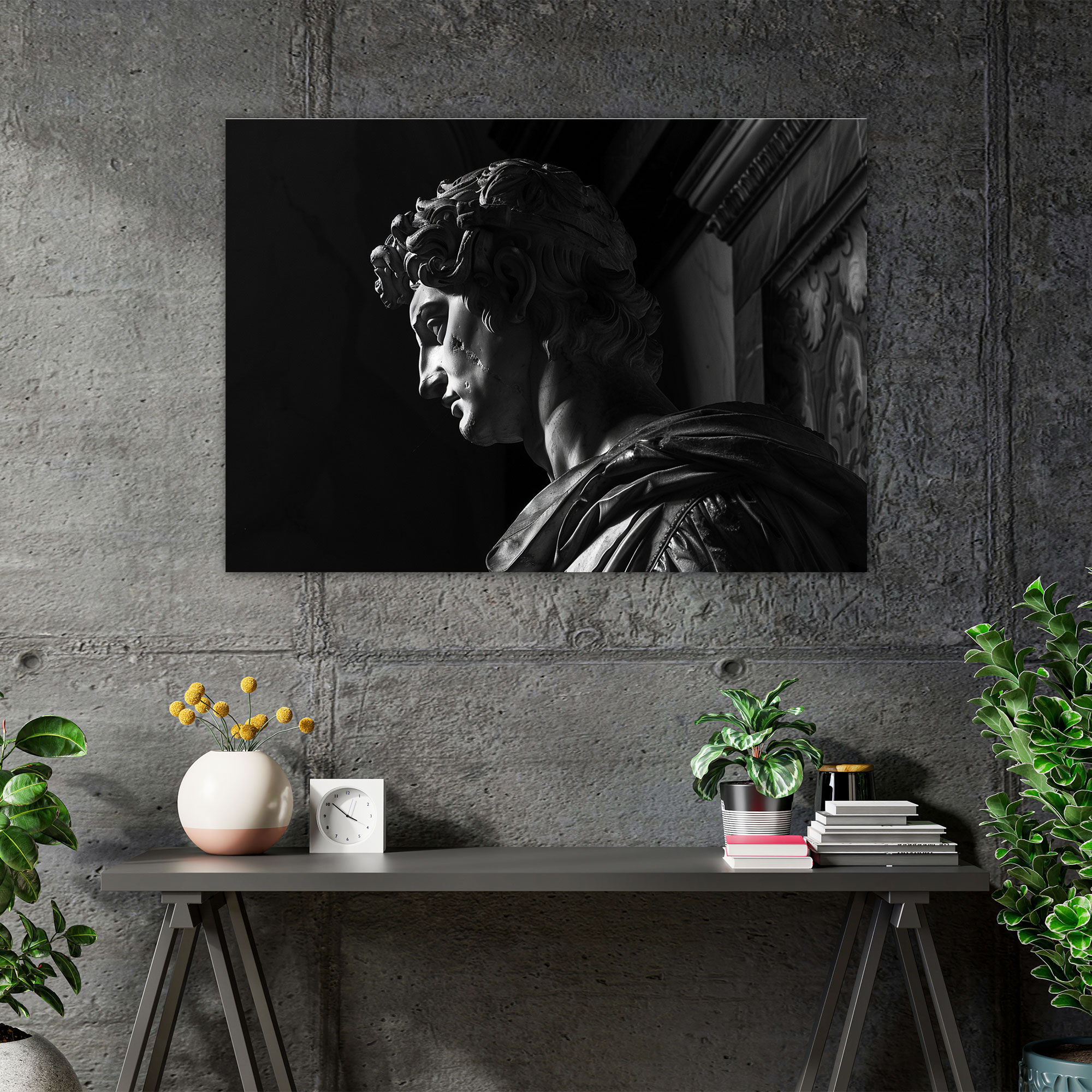 Michelangelo Chiaroscuro Effect Wall Decoration - Michelangelo, Michelangelo, Canvas Print, Canvas