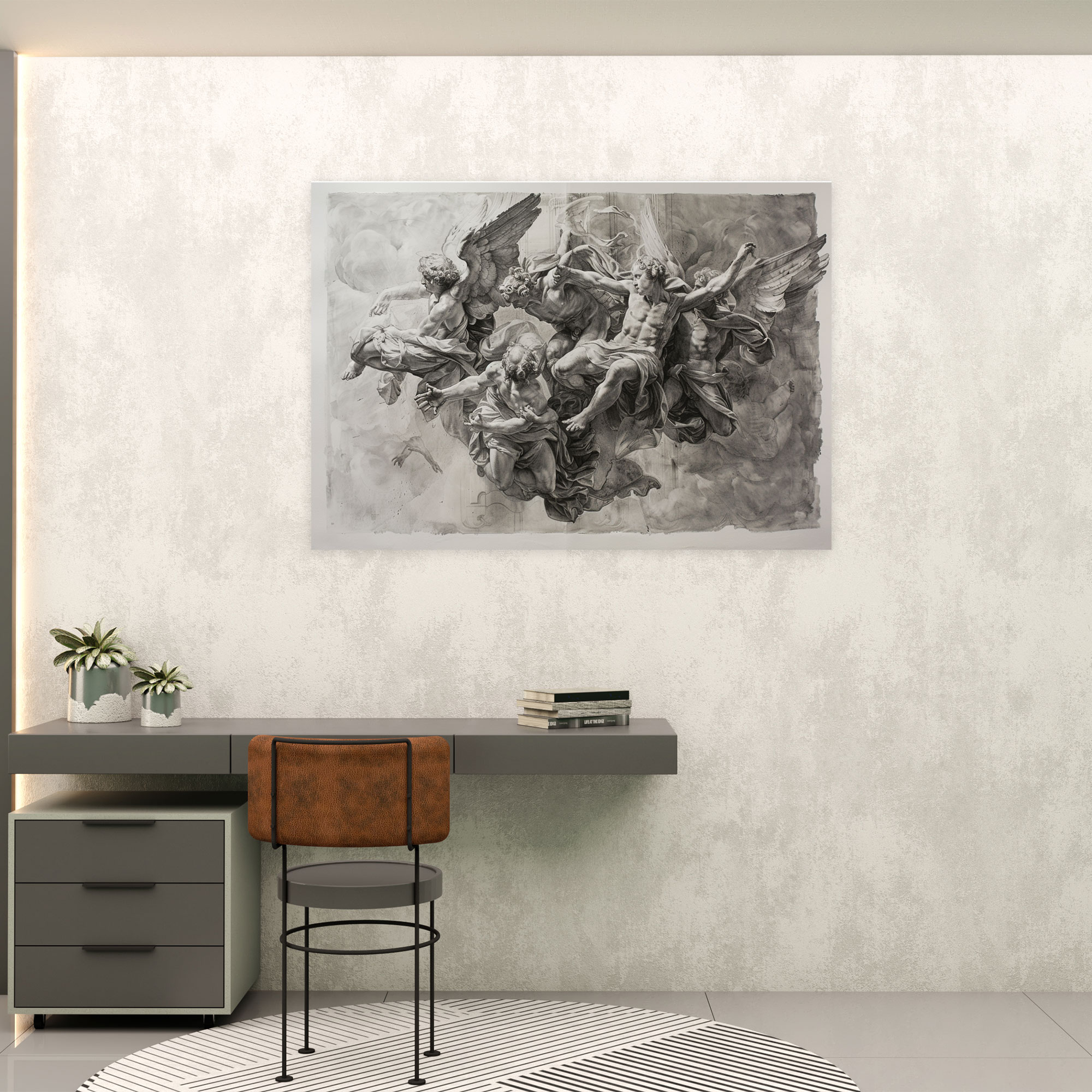Michelangelo Powerful Figures Wall Art - Michelangelo, Wall Decoration, Decor Accents, Canvas Print