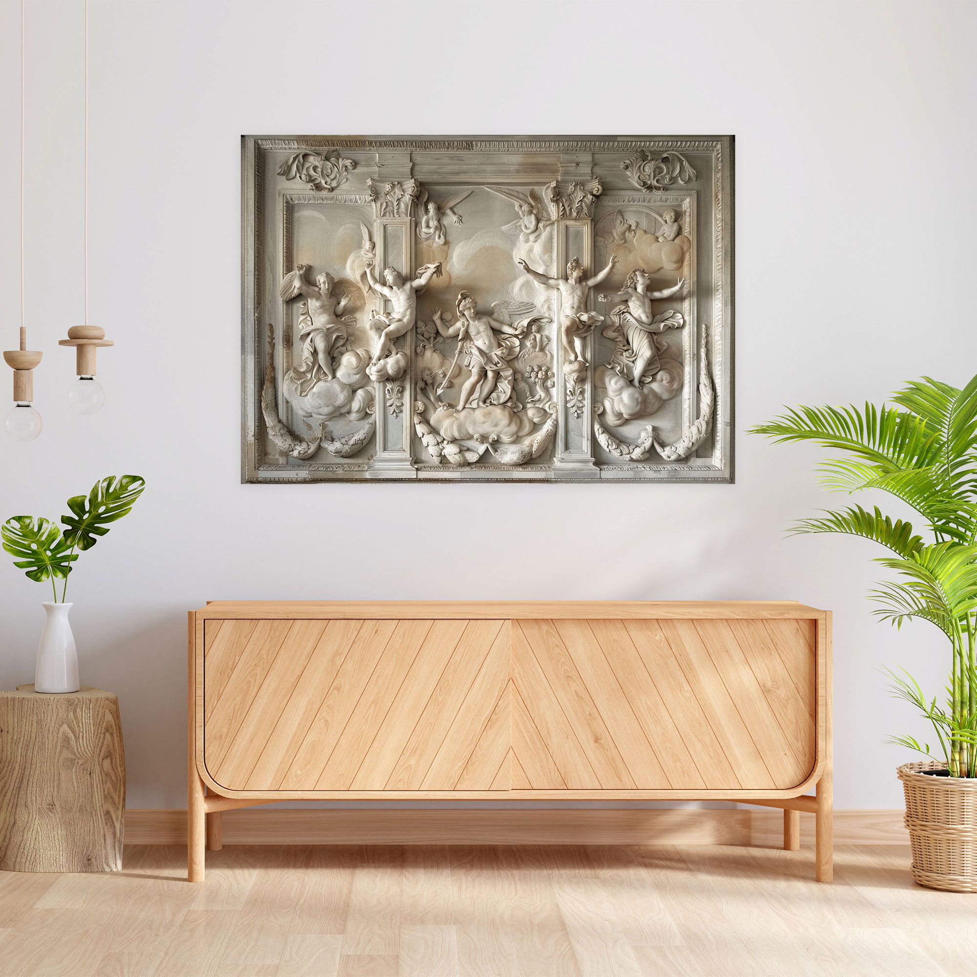 Michelangelo Divine Figures Wall Decoration - Michelangelo, Wall Art, Canvas, Home Decoration