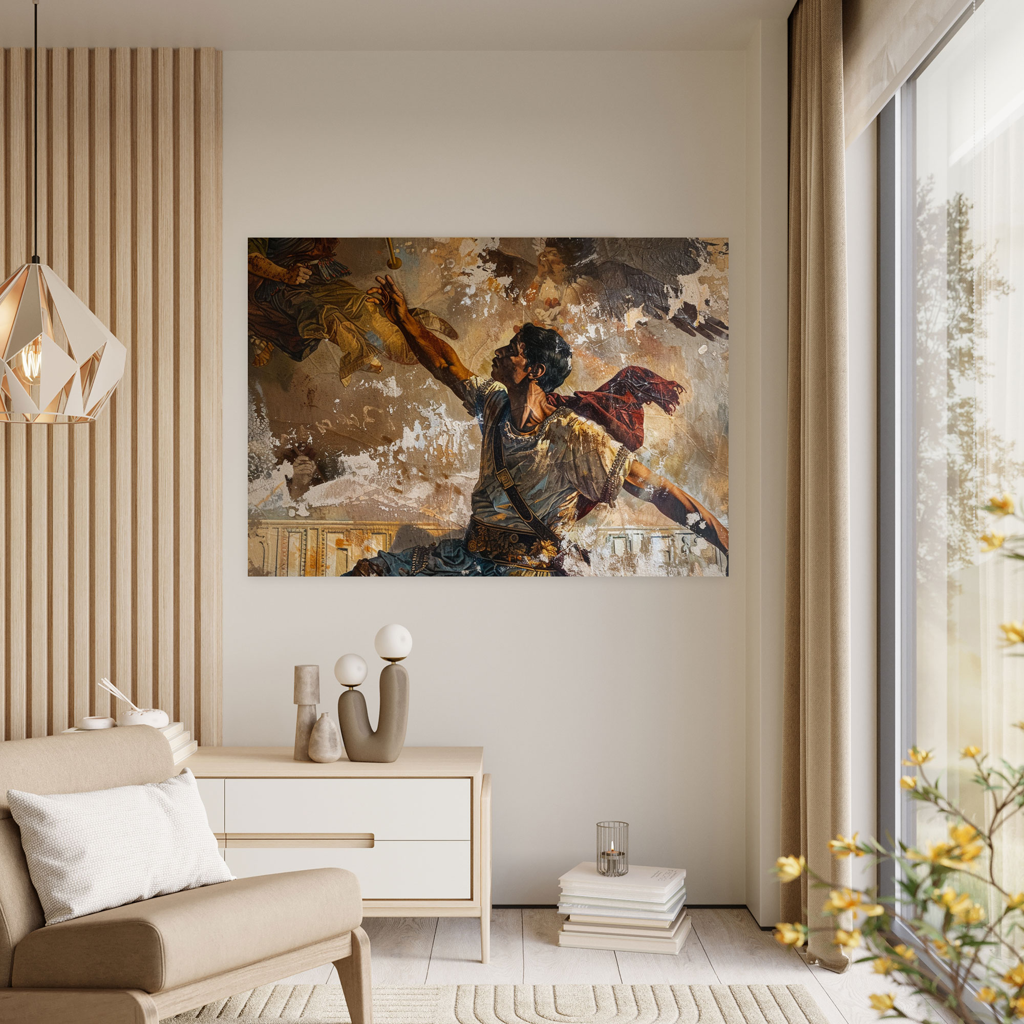 Michelangelo Powerful Expressions Wall Decoration - Michelangelo, Canvas Wall Art, Canvas, Wall Decoration