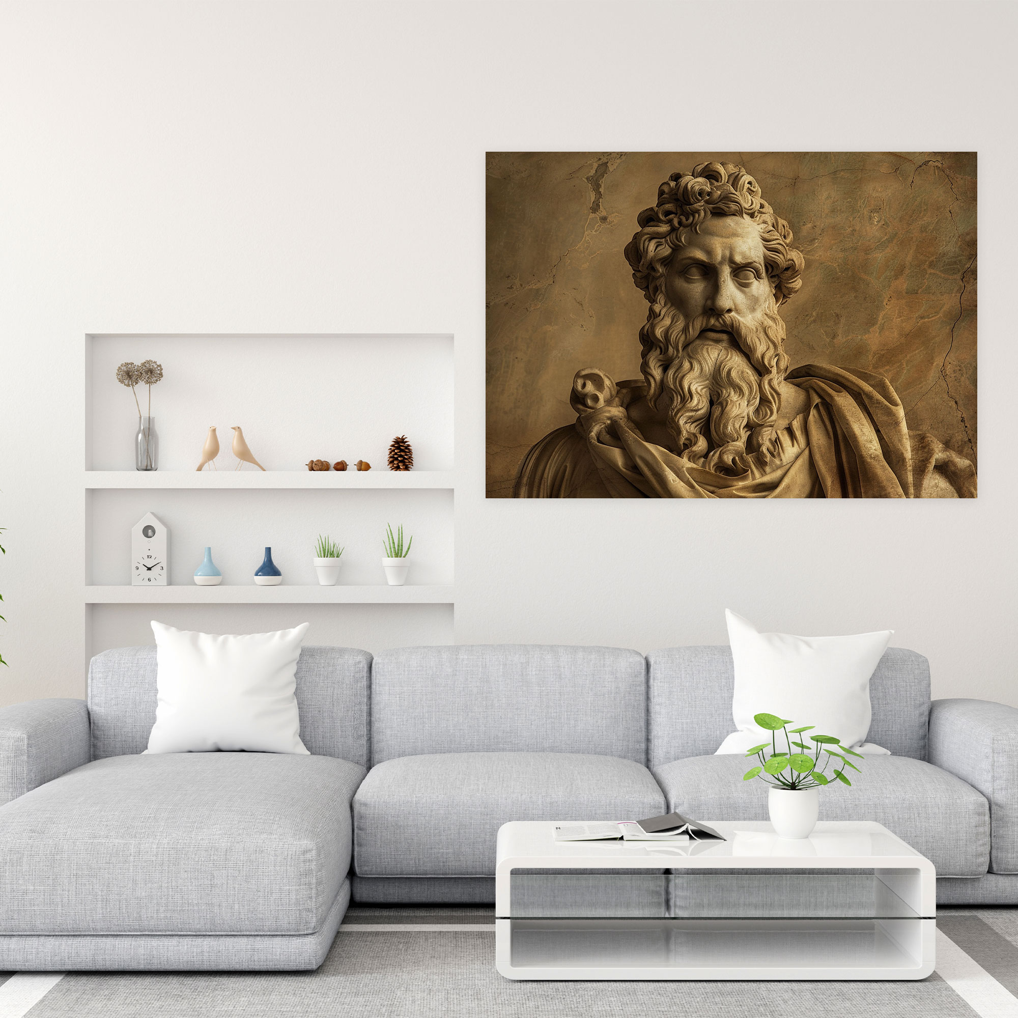 Michelangelo Religious Figure Canvas Print - Michelangelo, Canvas Wall Art, Wall Art, Canvas