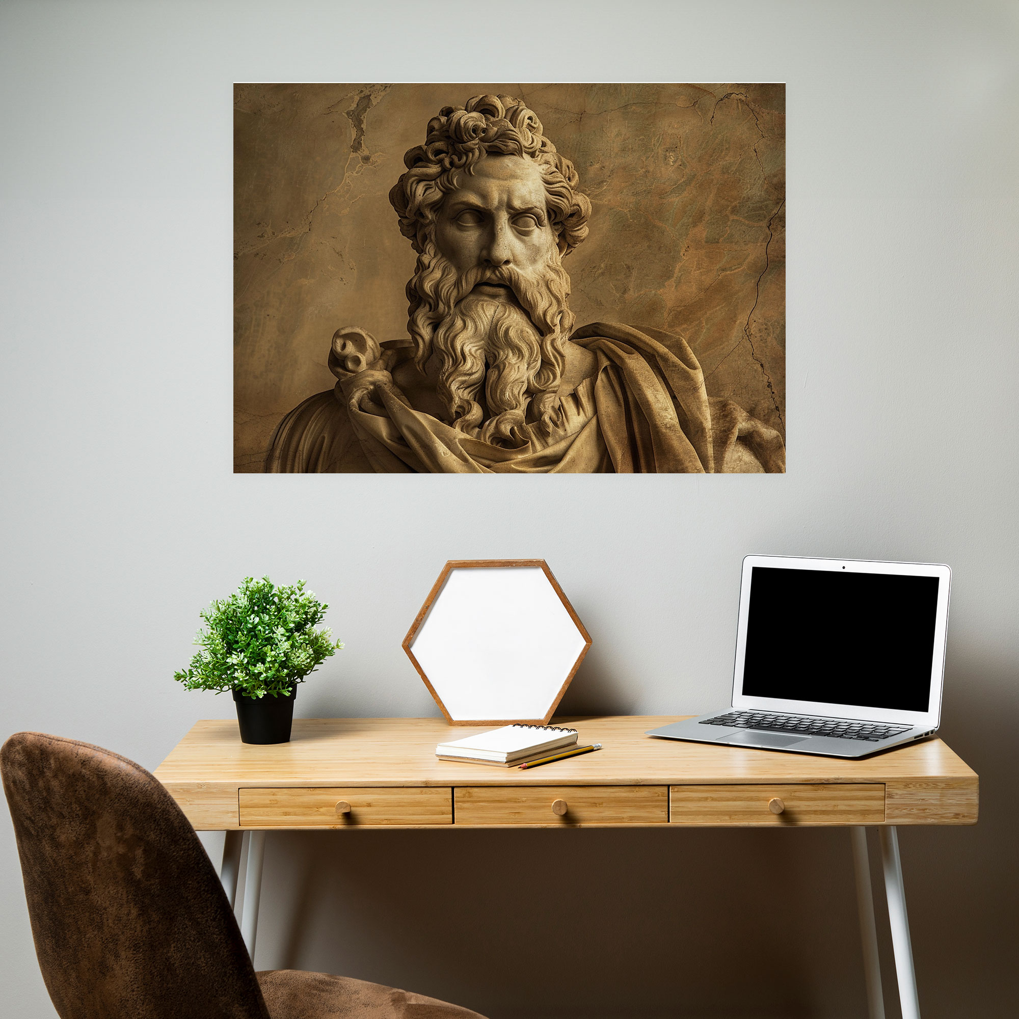 Michelangelo Religious Figure Canvas Print - Michelangelo, Canvas Wall Art, Wall Art, Canvas