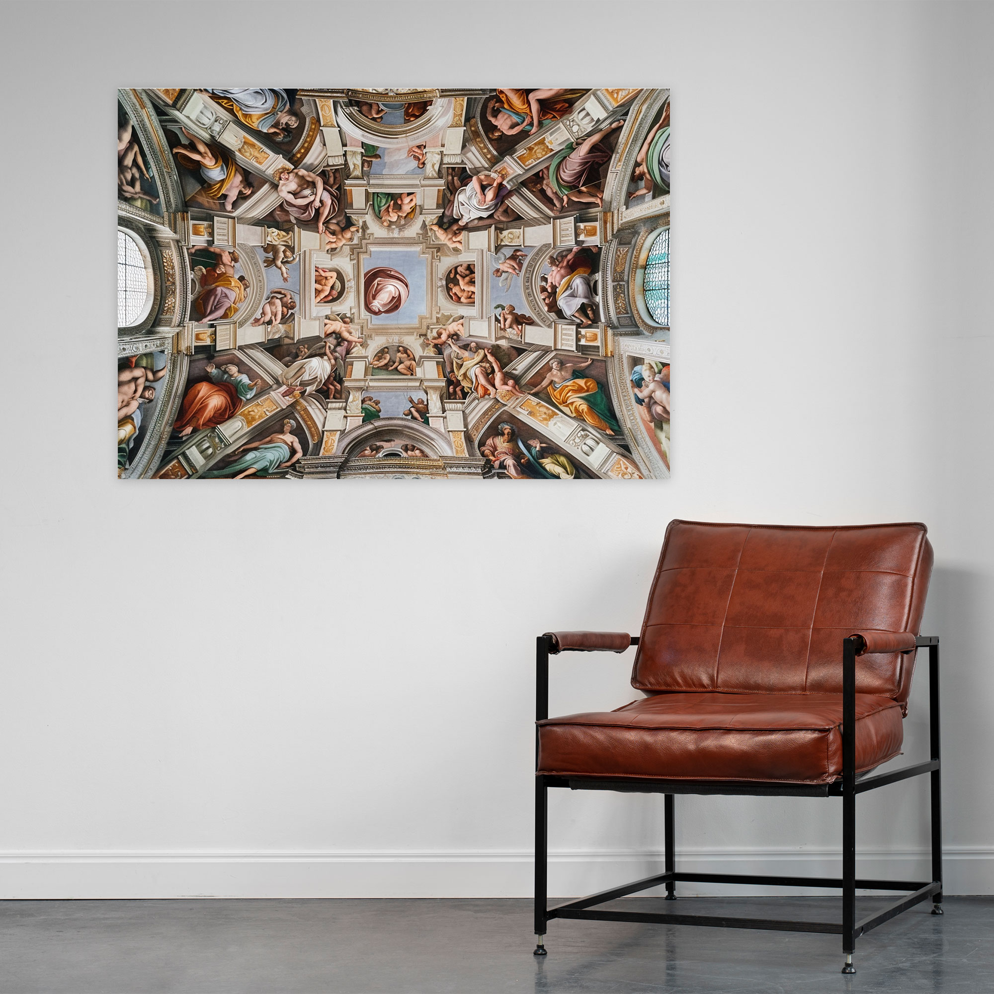 Michelangelo Intricate Ceiling Frescoes Canvas Print - Michelangelo, Canvas Wall Art, Home Decoration, Canvas