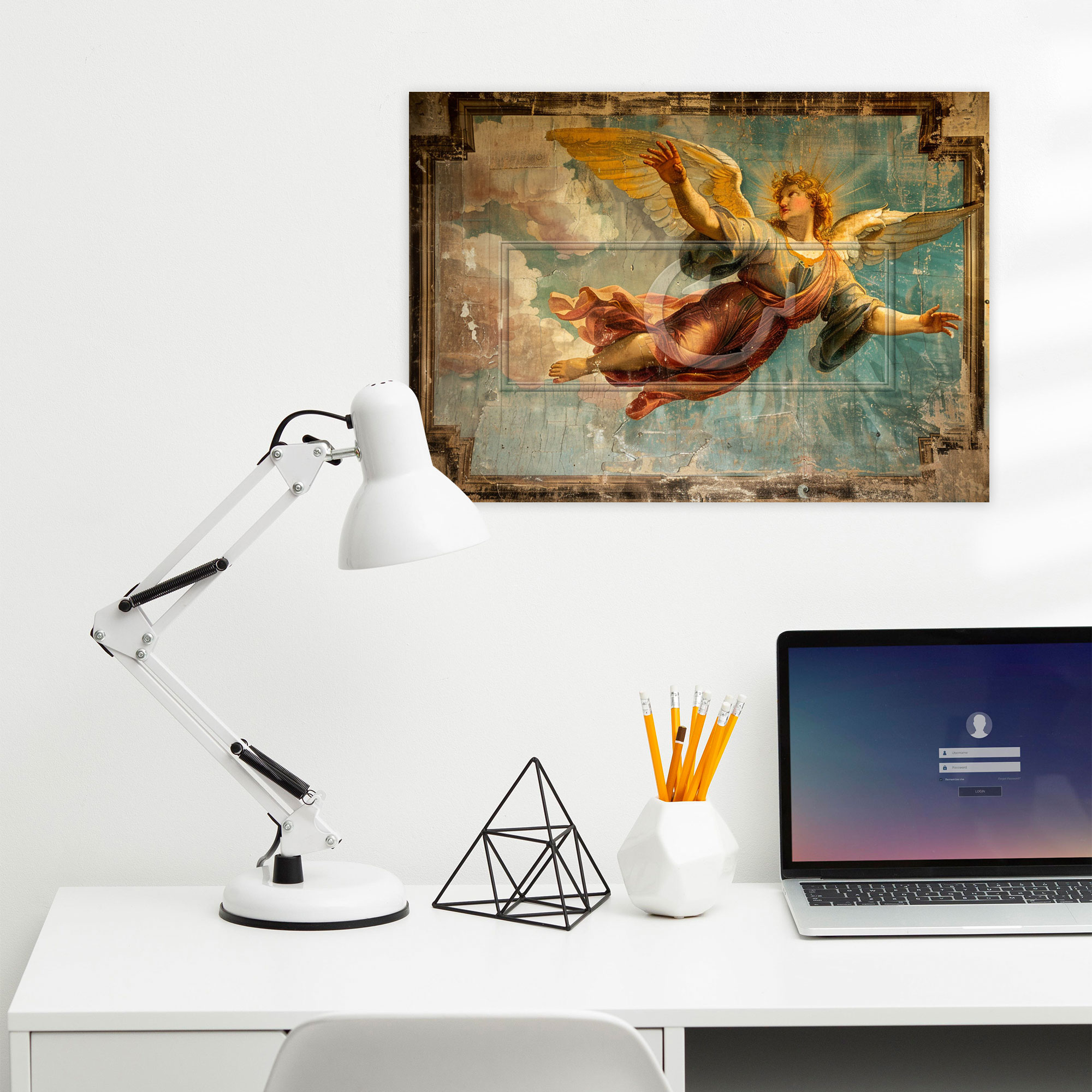 Michelangelo Canvas Print - Majestic Angel From Heaven Wall Art - Michelangelo, Wall Decoration, Canvas Print, Home Decoration