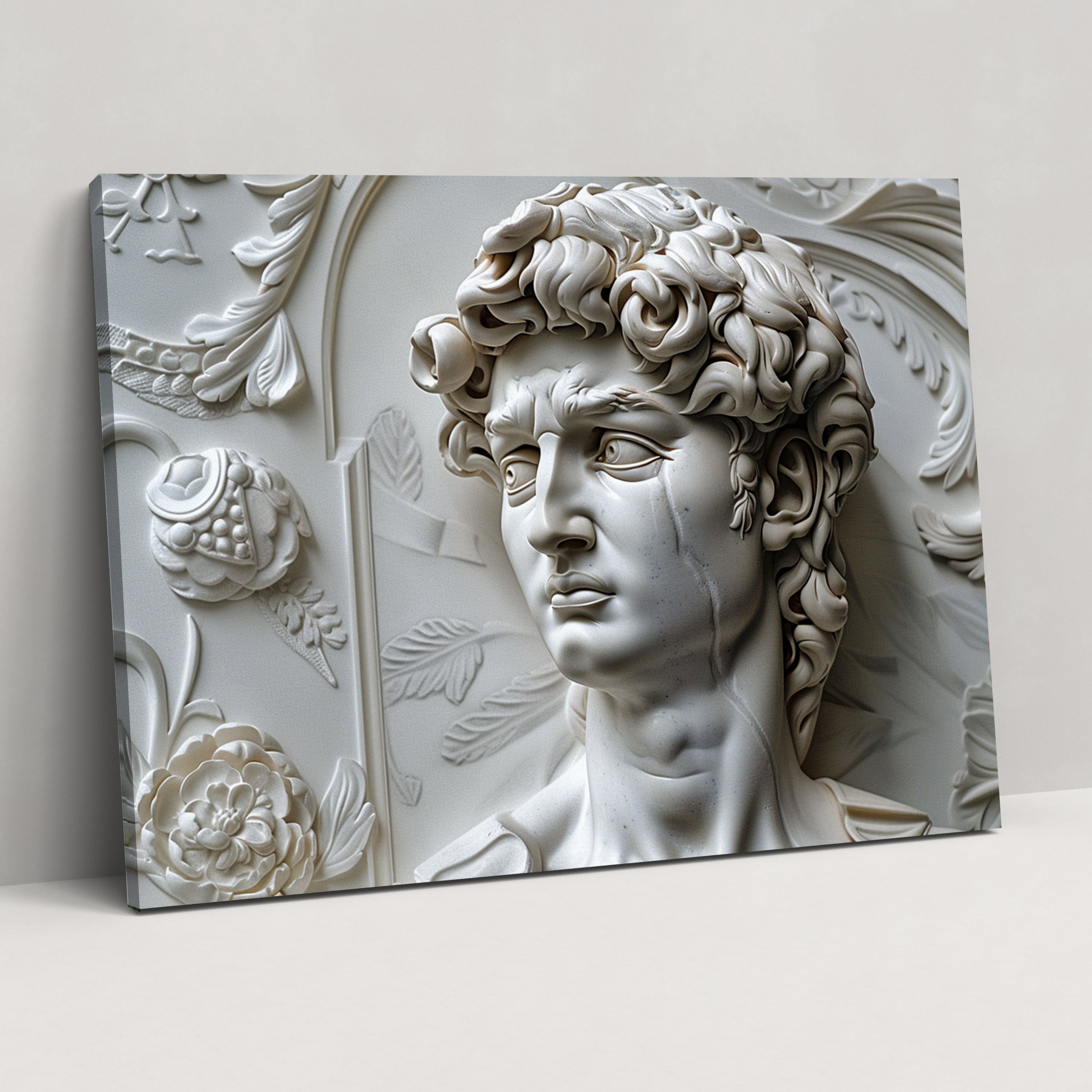 Michelangelo Wall Decoration - Powerful Statue Of David Canvas Print - Michelangelo, Wall Art, Home Decoration, Canvas Print