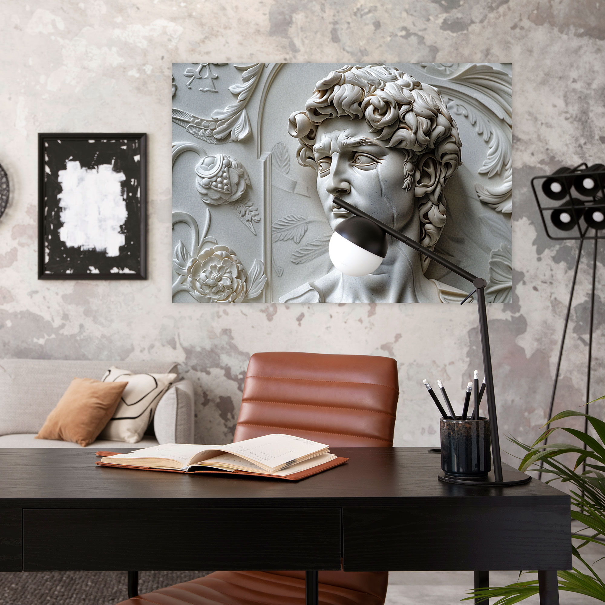 Michelangelo Wall Decoration - Powerful Statue Of David Canvas Print - Michelangelo, Wall Art, Home Decoration, Canvas Print
