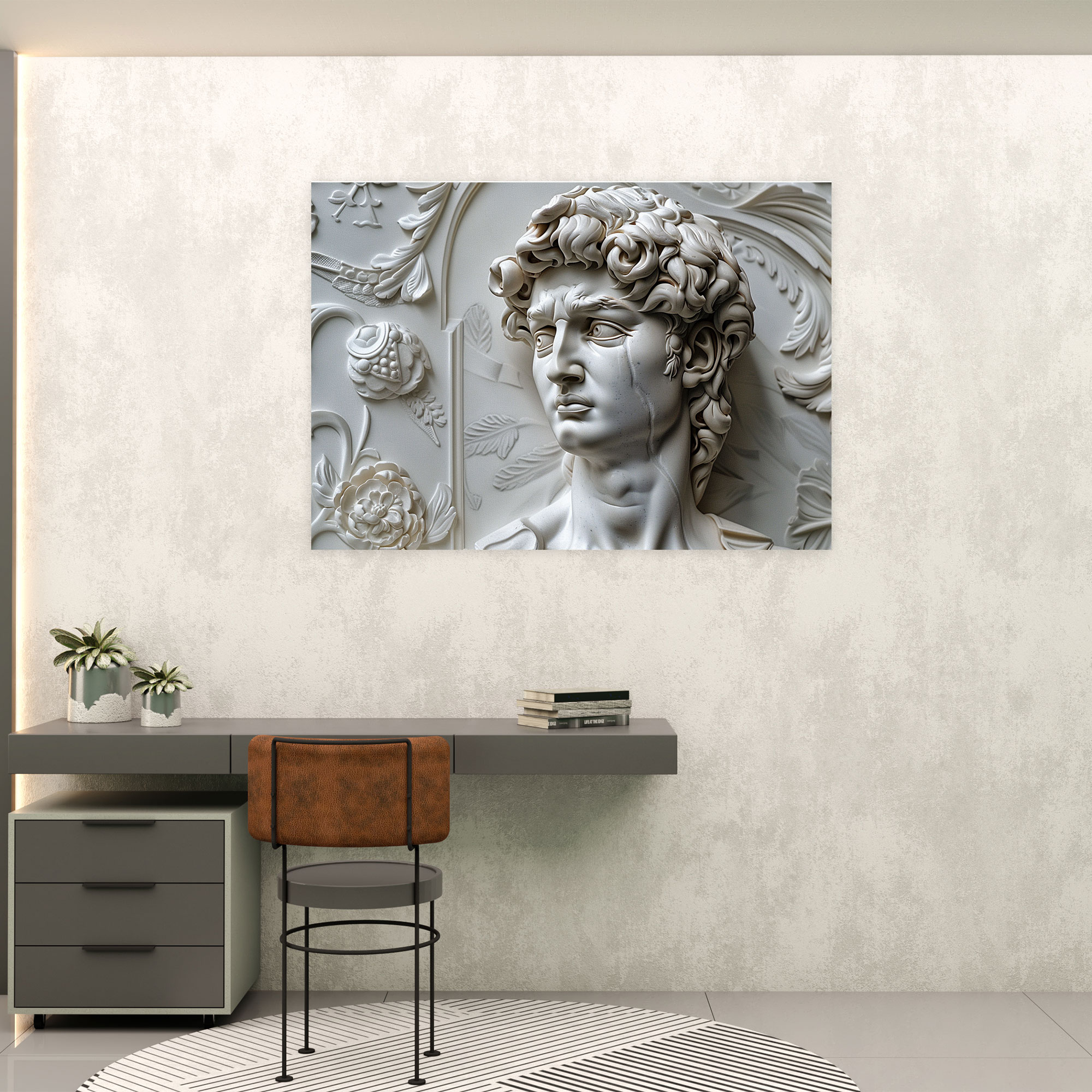 Michelangelo Wall Decoration - Powerful Statue Of David Canvas Print - Michelangelo, Wall Art, Home Decoration, Canvas Print