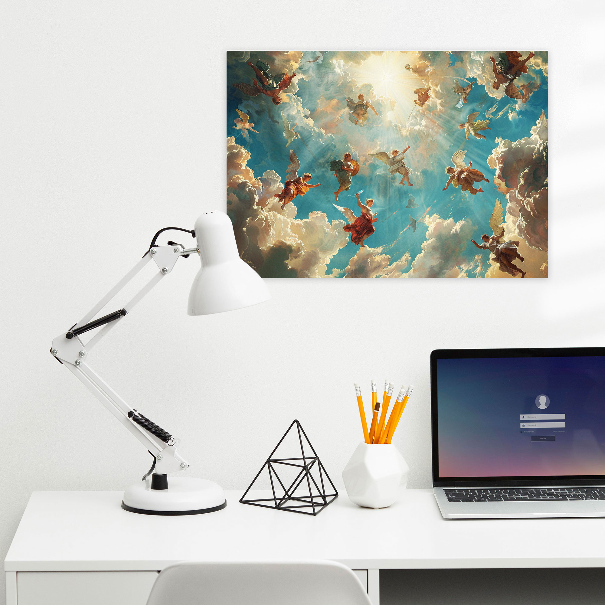 Michelangelo Canvas Print - Celestial Beings In Heavenly Sky Wall Art - Michelangelo, Wall Decoration, Canvas, Wall Art