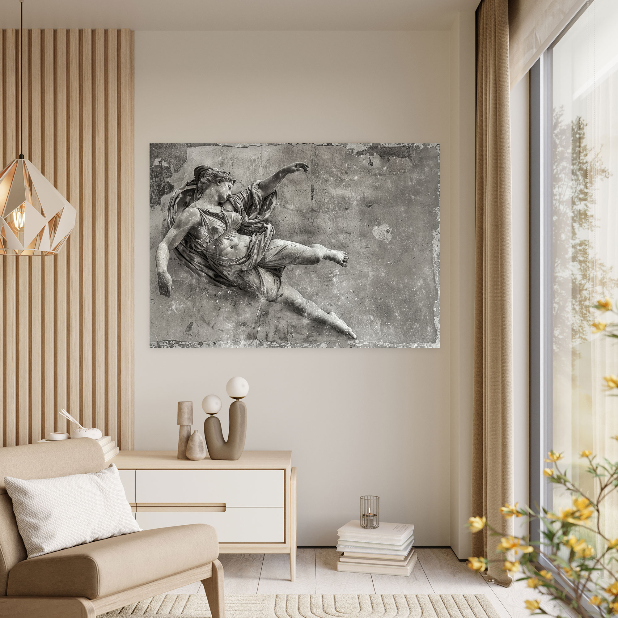 Michelangelo Canvas Print - Graceful Female Figure - Michelangelo, Wall Decoration, Wall Art, Michelangelo