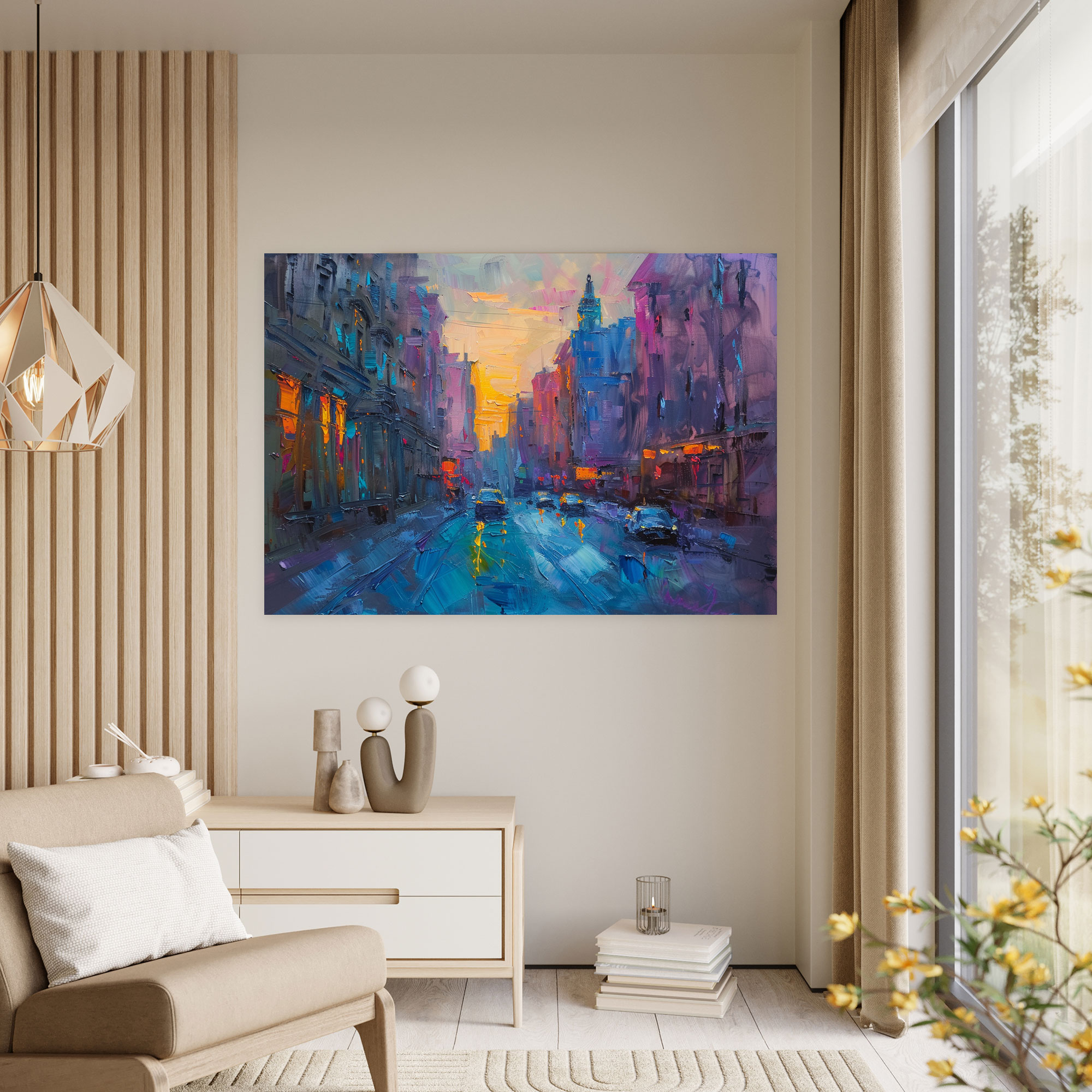 Michelangelo Cityscape Canvas Print - Michelangelo, Wall Decoration, Canvas, Canvas Print
