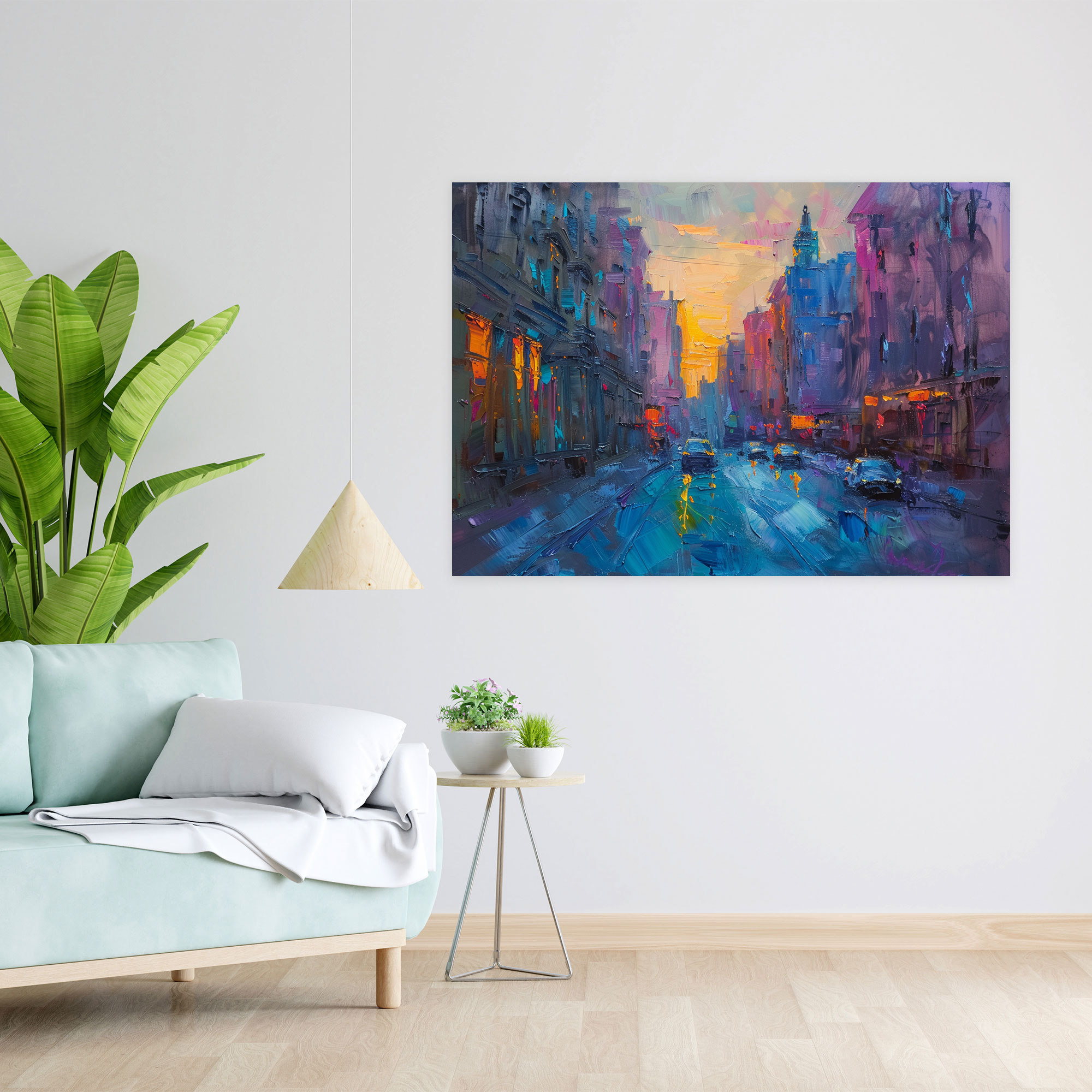 Michelangelo Cityscape Canvas Print - Michelangelo, Wall Decoration, Canvas, Canvas Print