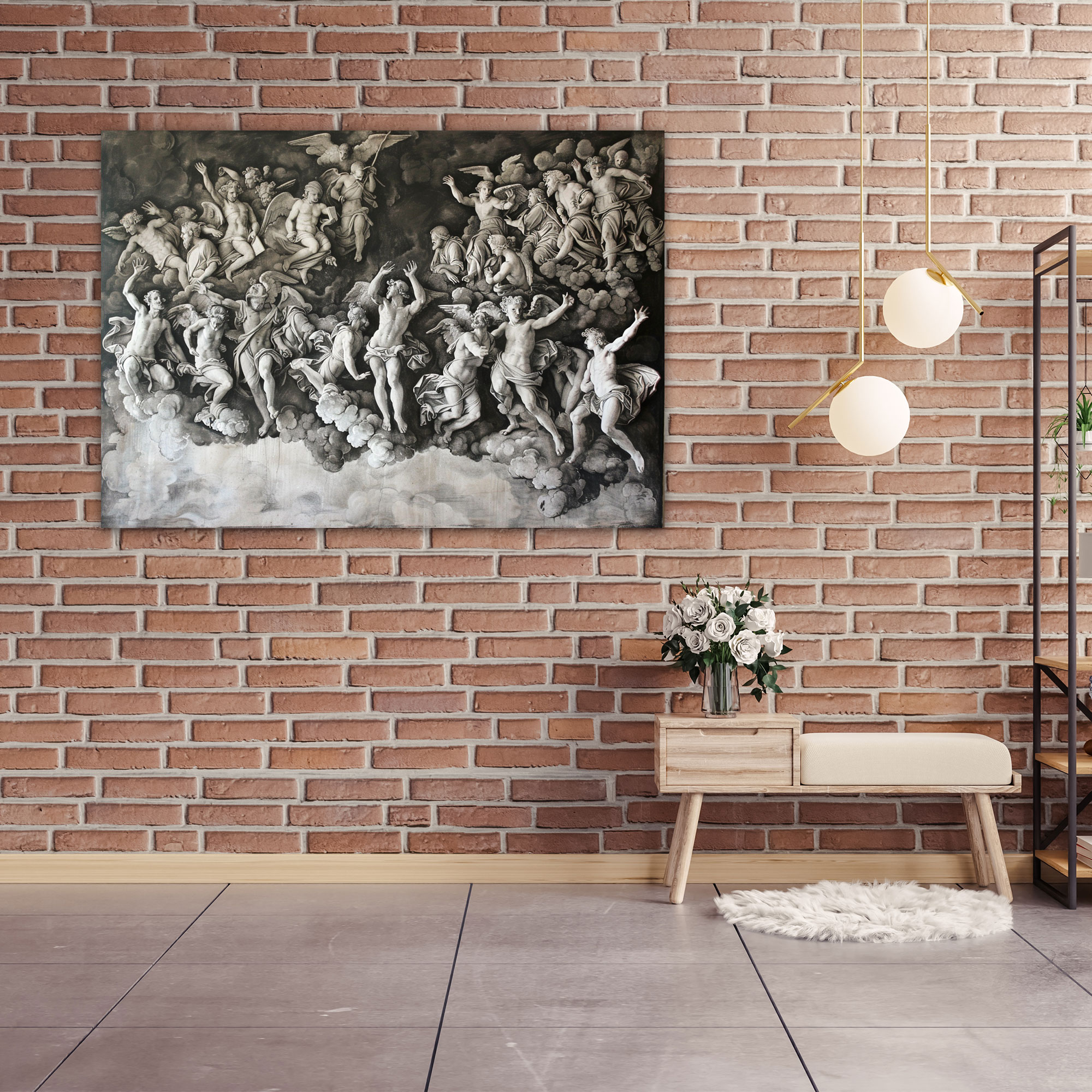 Michelangelo Last Judgment Wall Art - Michelangelo, Wall Decoration, Canvas, Michelangelo