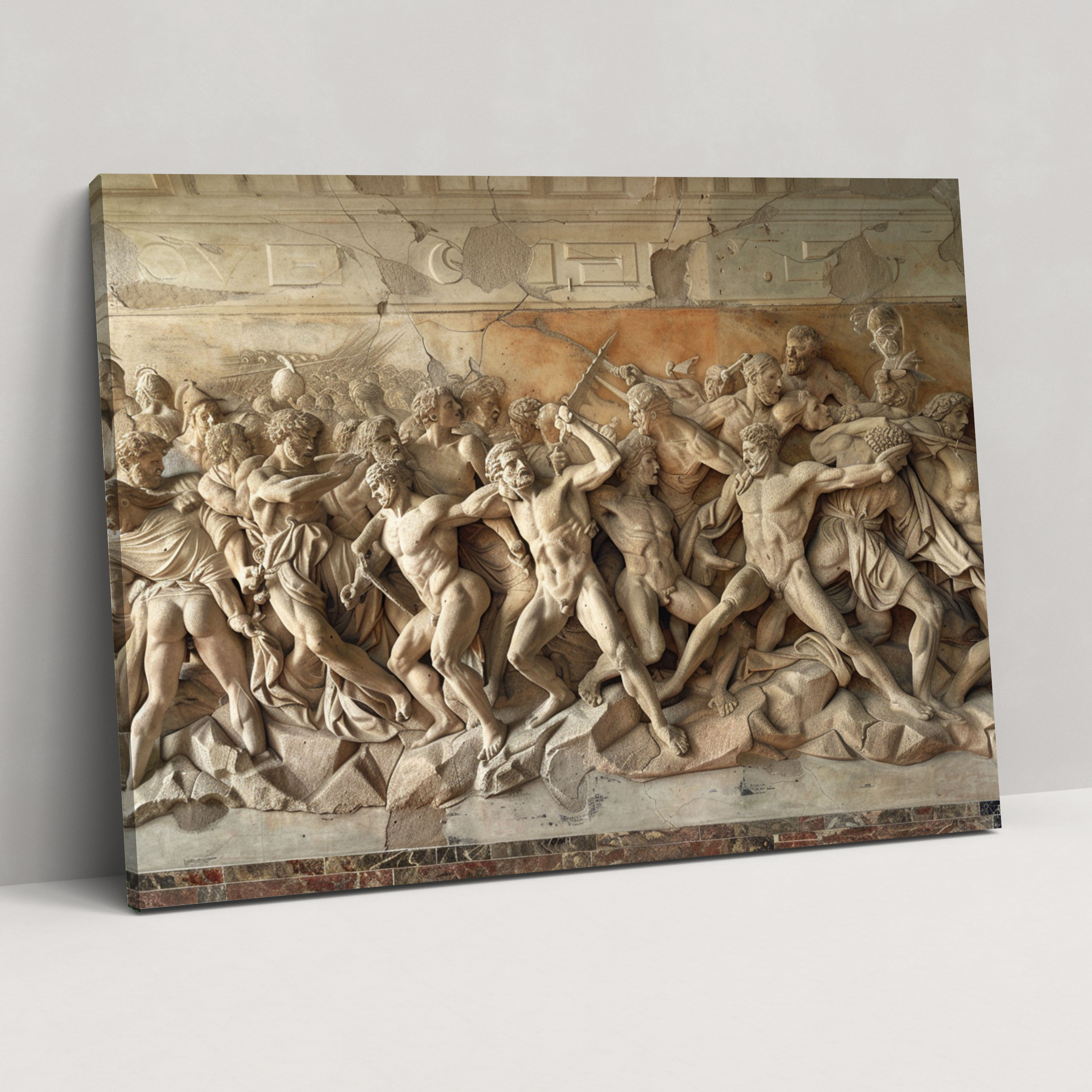 Michelangelo Battle Of Cascina Wall Decoration - Michelangelo, Home Decoration, Canvas, Michelangelo