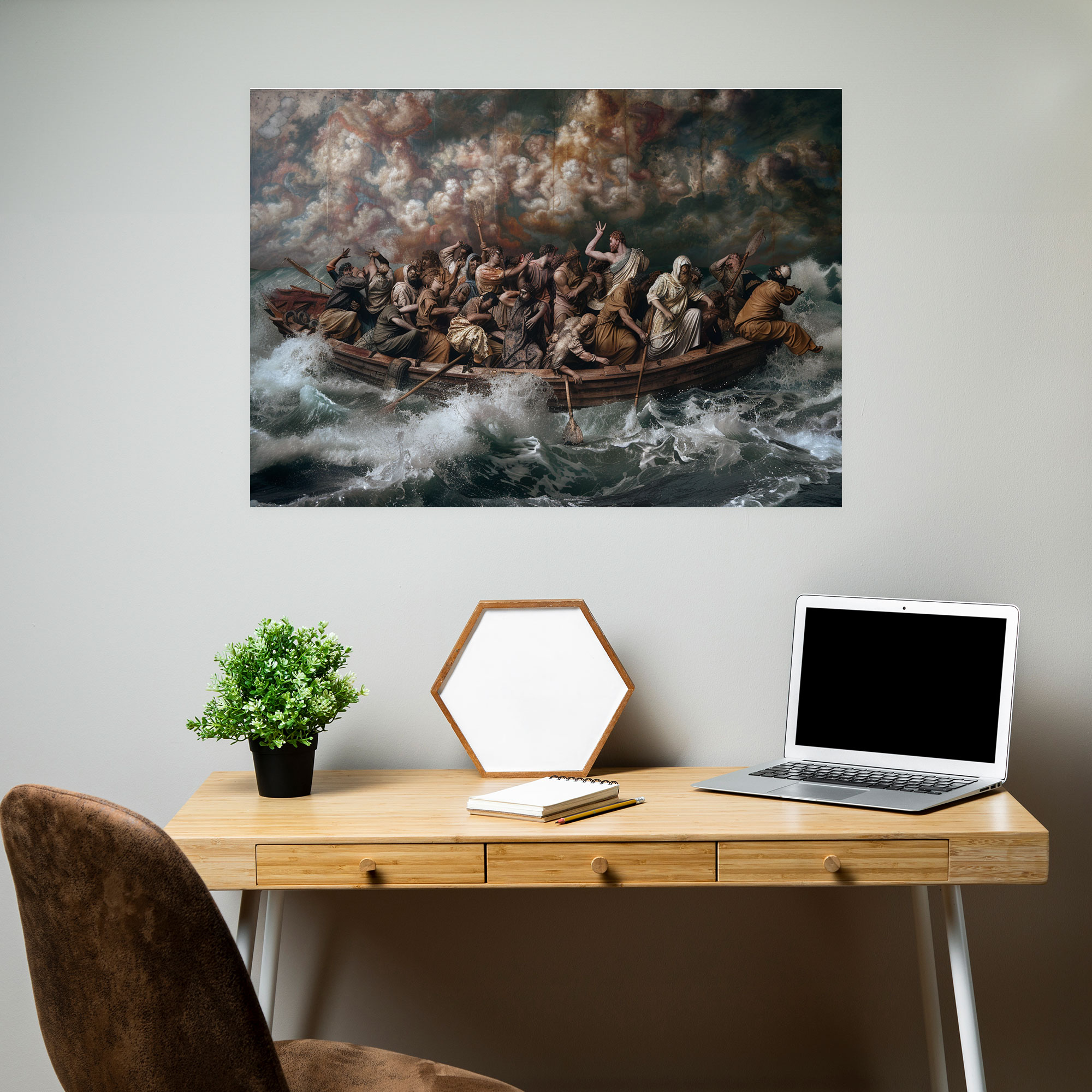 Michelangelo Deluge Canvas Print - Michelangelo, Wall Decoration, Canvas Print, Home Decoration