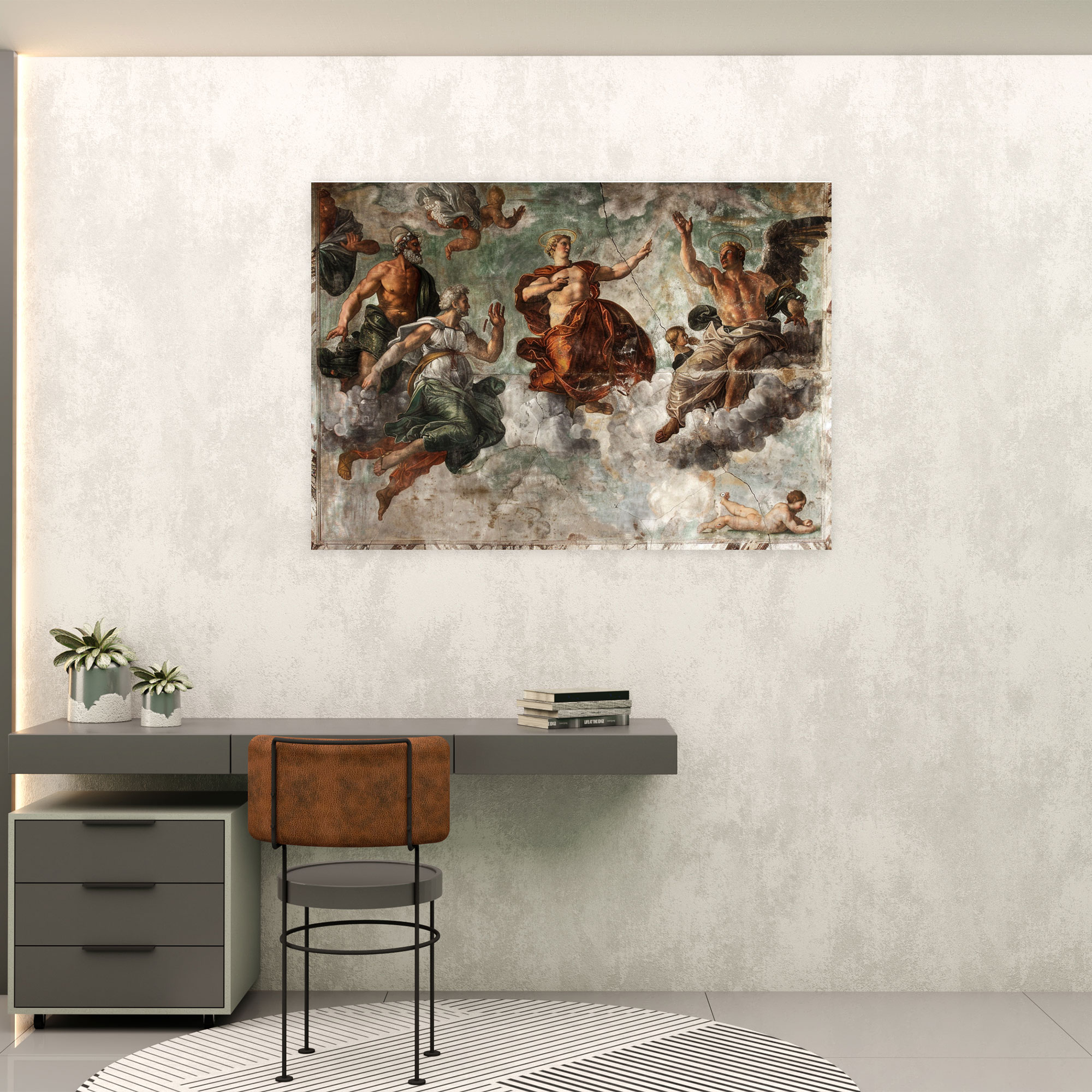 Michelangelo Powerful Figures Canvas Print - Michelangelo, Home Decoration, Michelangelo, Canvas Wall Art
