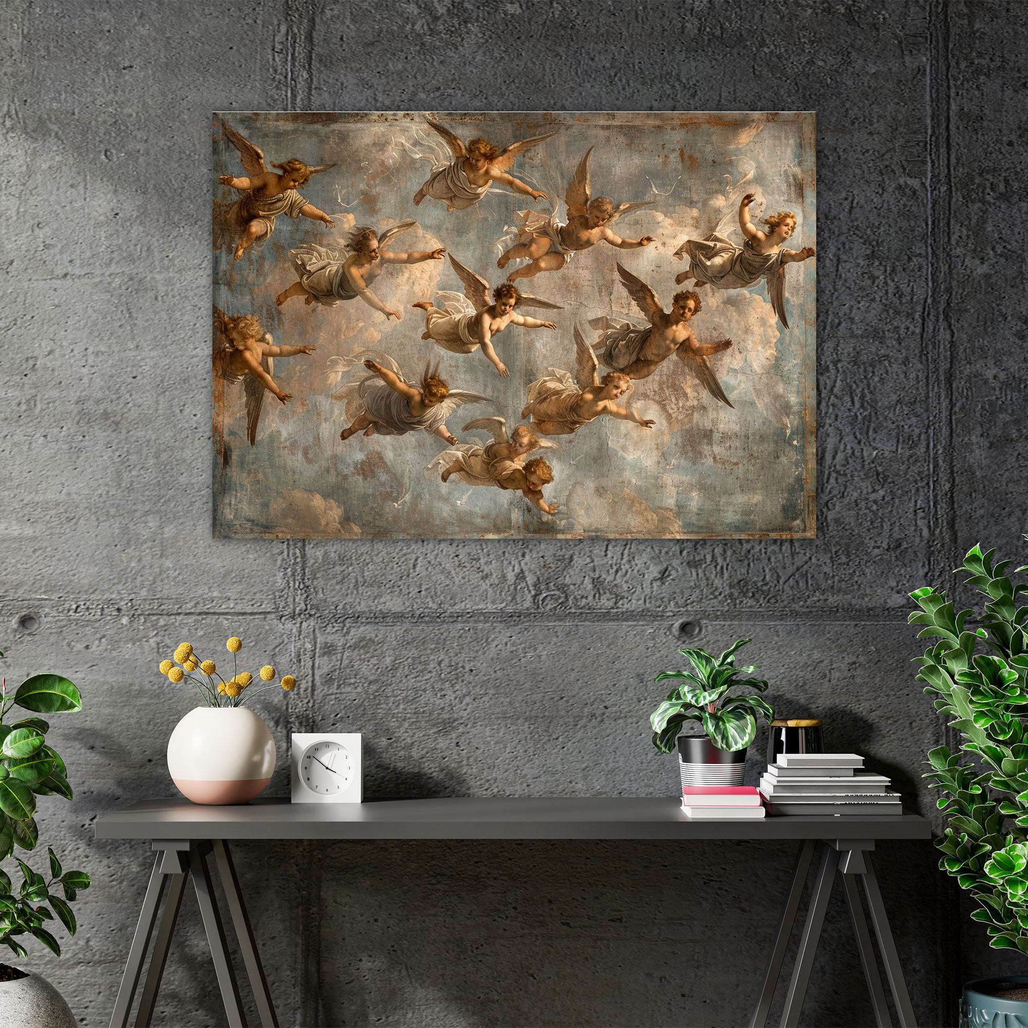 Michelangelo Ethereal Angels Wall Decoration - Michelangelo, Michelangelo, Canvas Print, Canvas