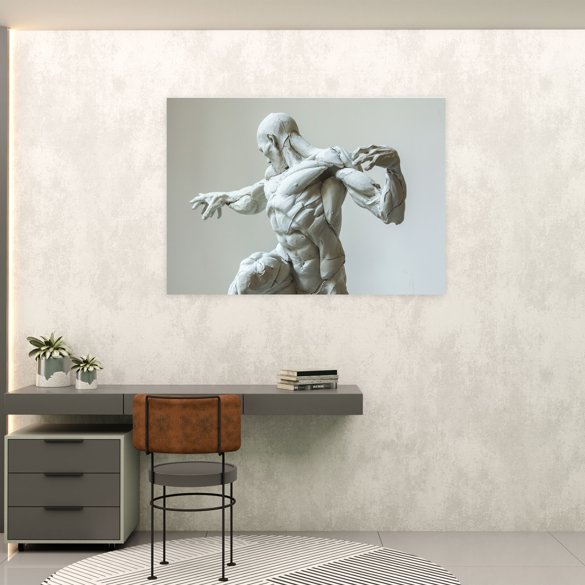 Michelangelo Muscular Figure Canvas Print - Michelangelo, Wall Art, Canvas Wall Art, Michelangelo