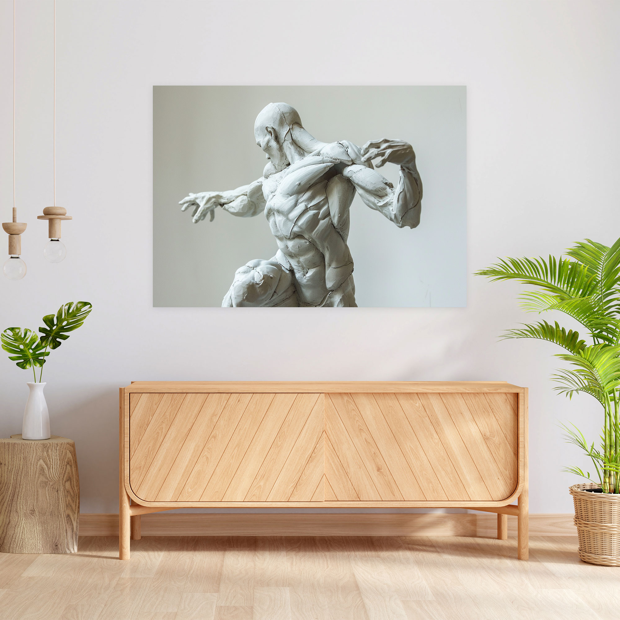 Michelangelo Muscular Figure Canvas Print - Michelangelo, Wall Art, Canvas Wall Art, Michelangelo