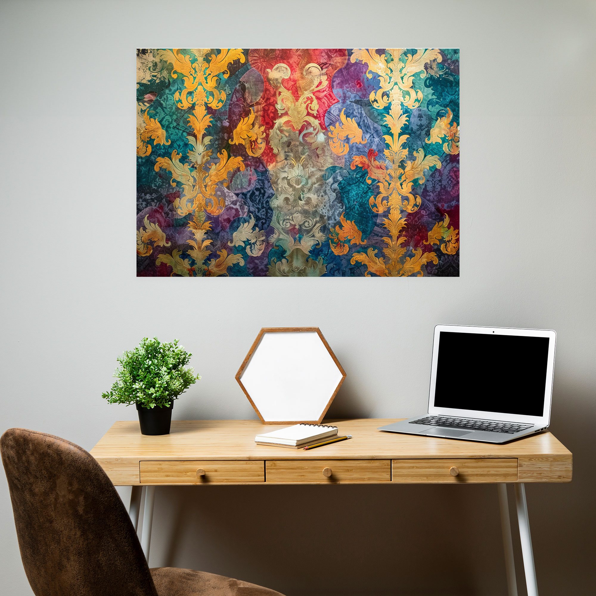 Michelangelo Vibrant Fresco Wall Art - Michelangelo, Canvas Print, Canvas, Home Decoration