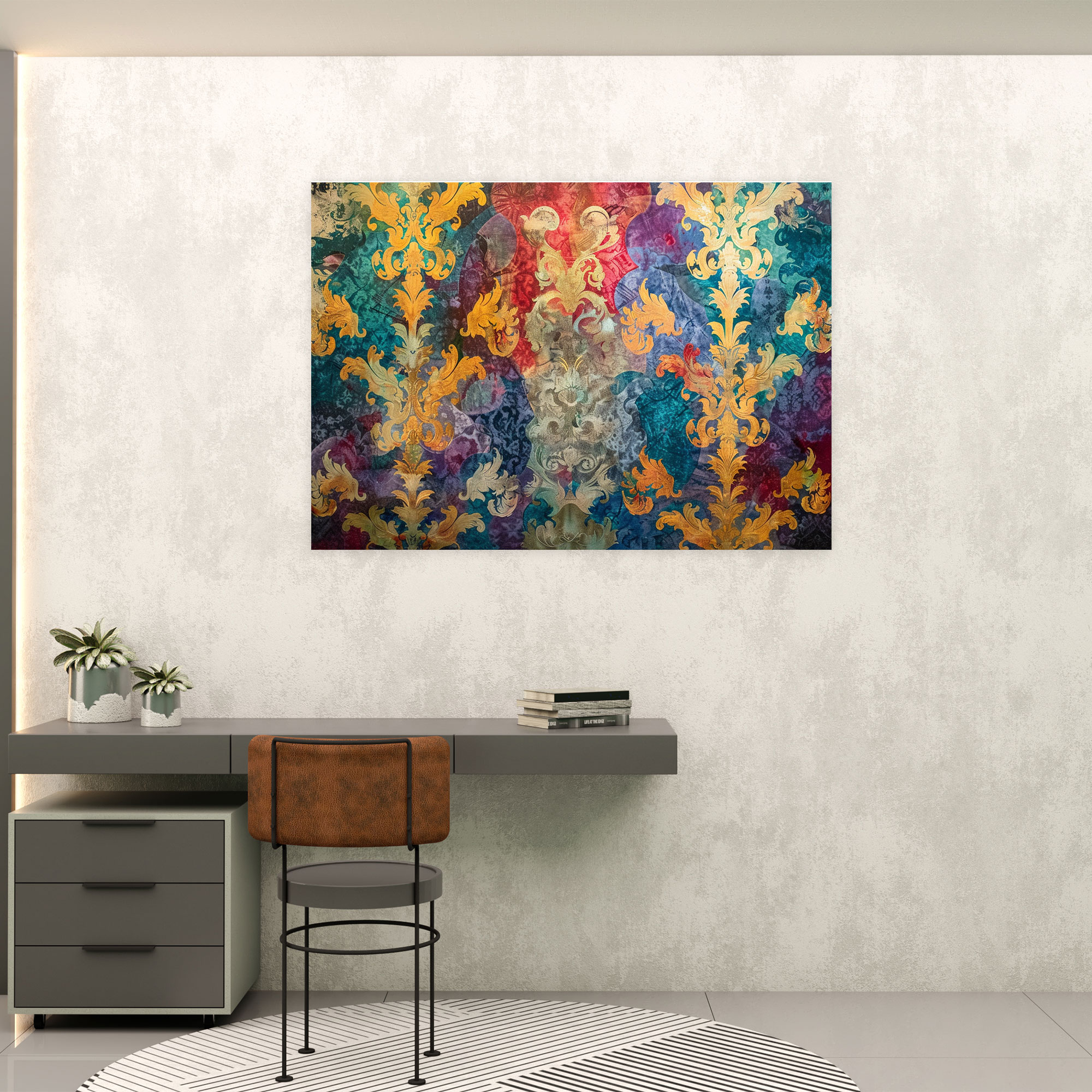 Michelangelo Vibrant Fresco Wall Art - Michelangelo, Canvas Print, Canvas, Home Decoration