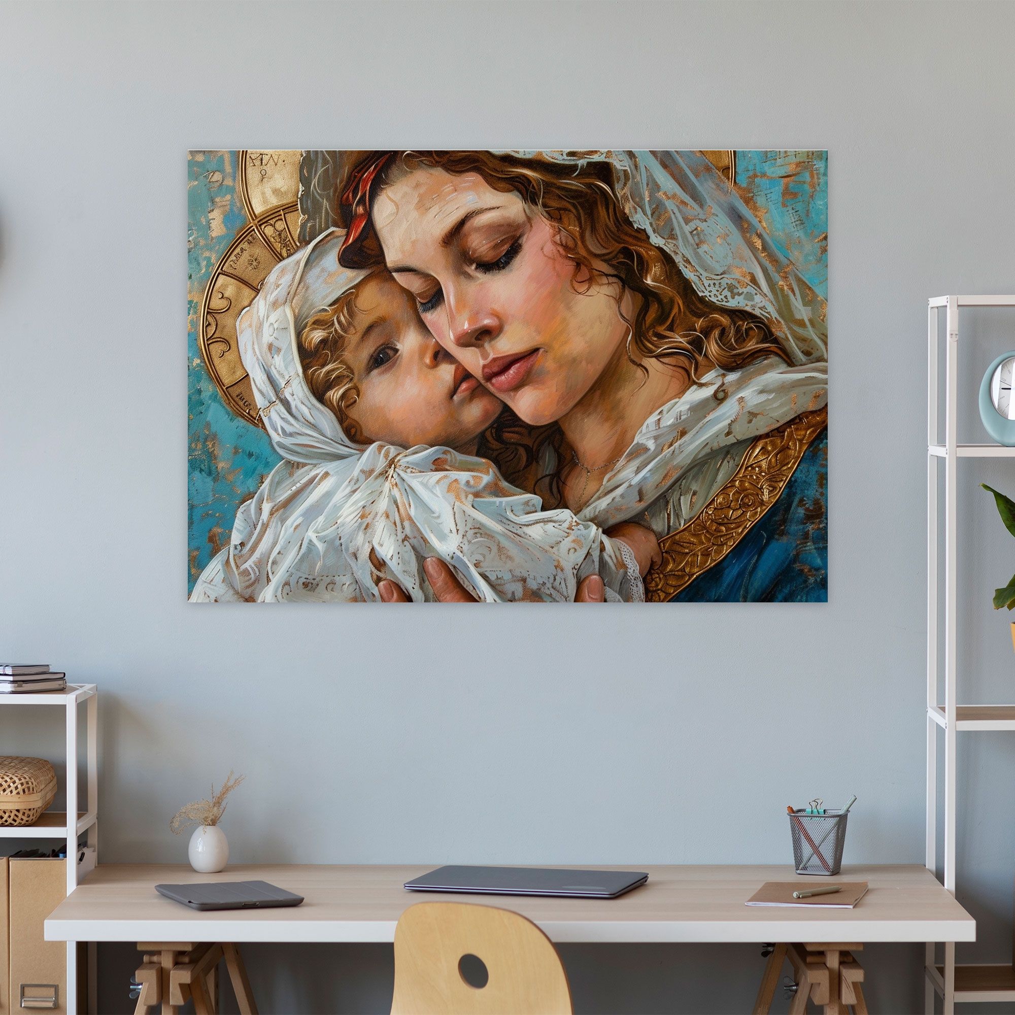 Michelangelo Serene Madonna Canvas Print - Michelangelo, Canvas, Michelangelo, Wall Decoration