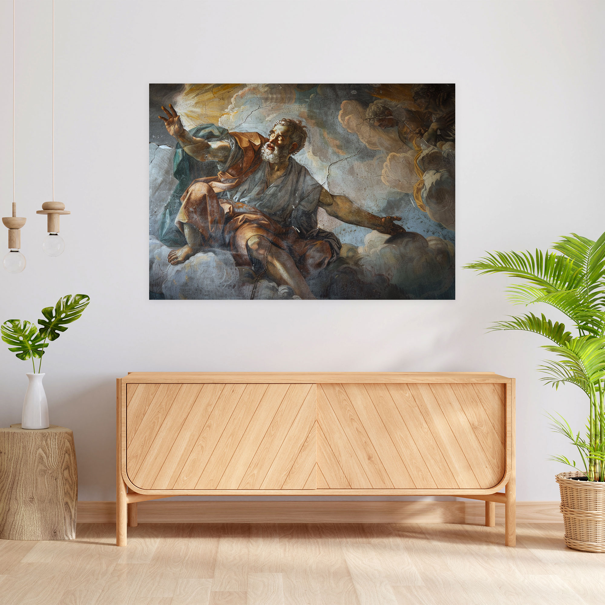 Michelangelo Wall Art – Biblical Scene Canvas Print - Michelangelo, Home Decoration, Wall Decoration, Canvas Print
