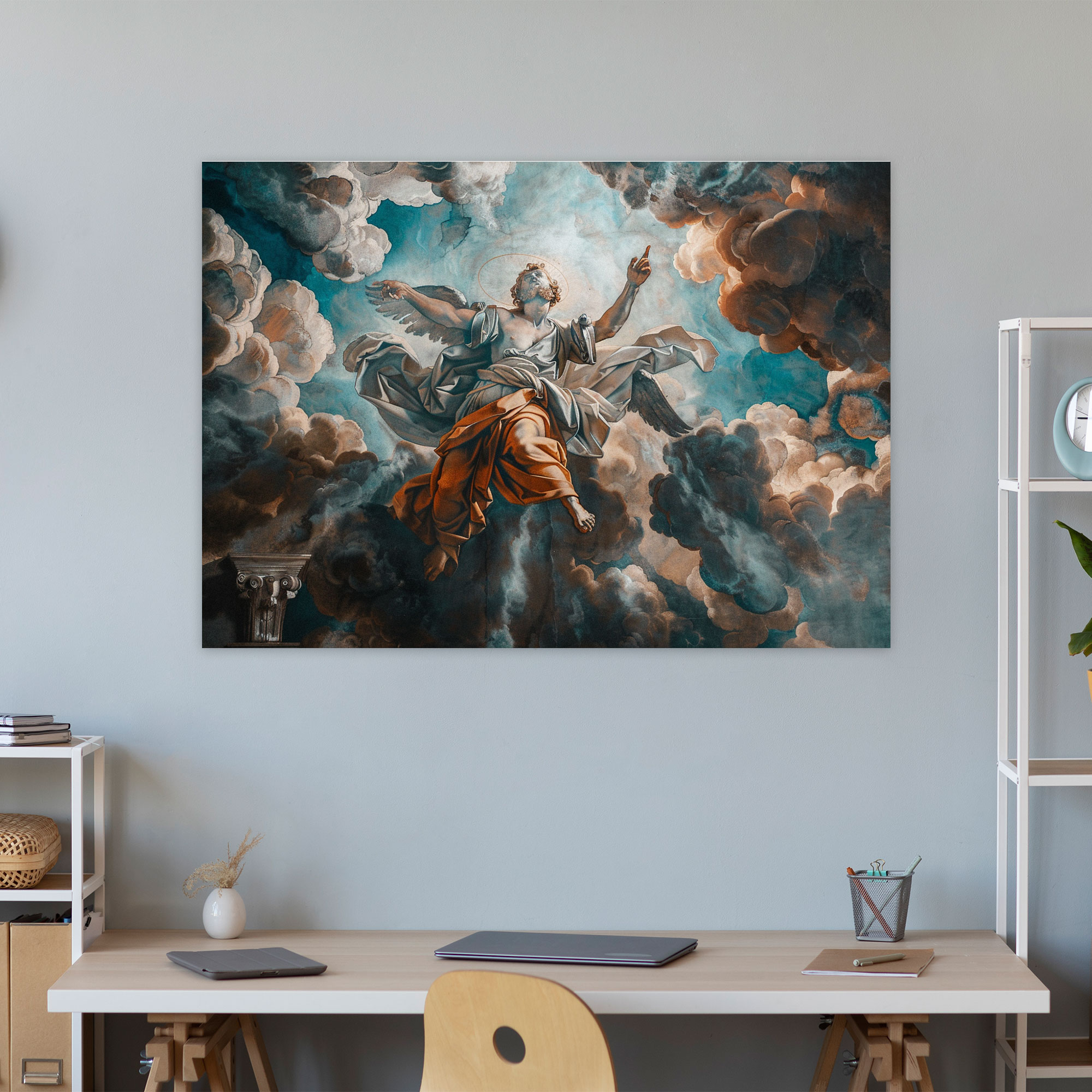 Michelangelo Wall Decoration – Religious Symbolism Canvas Print - Michelangelo, Canvas Wall Art, Canvas Print, Michelangelo