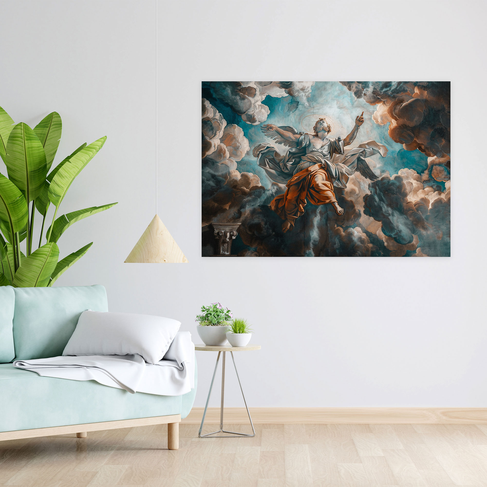 Michelangelo Wall Decoration – Religious Symbolism Canvas Print - Michelangelo, Canvas Wall Art, Canvas Print, Michelangelo