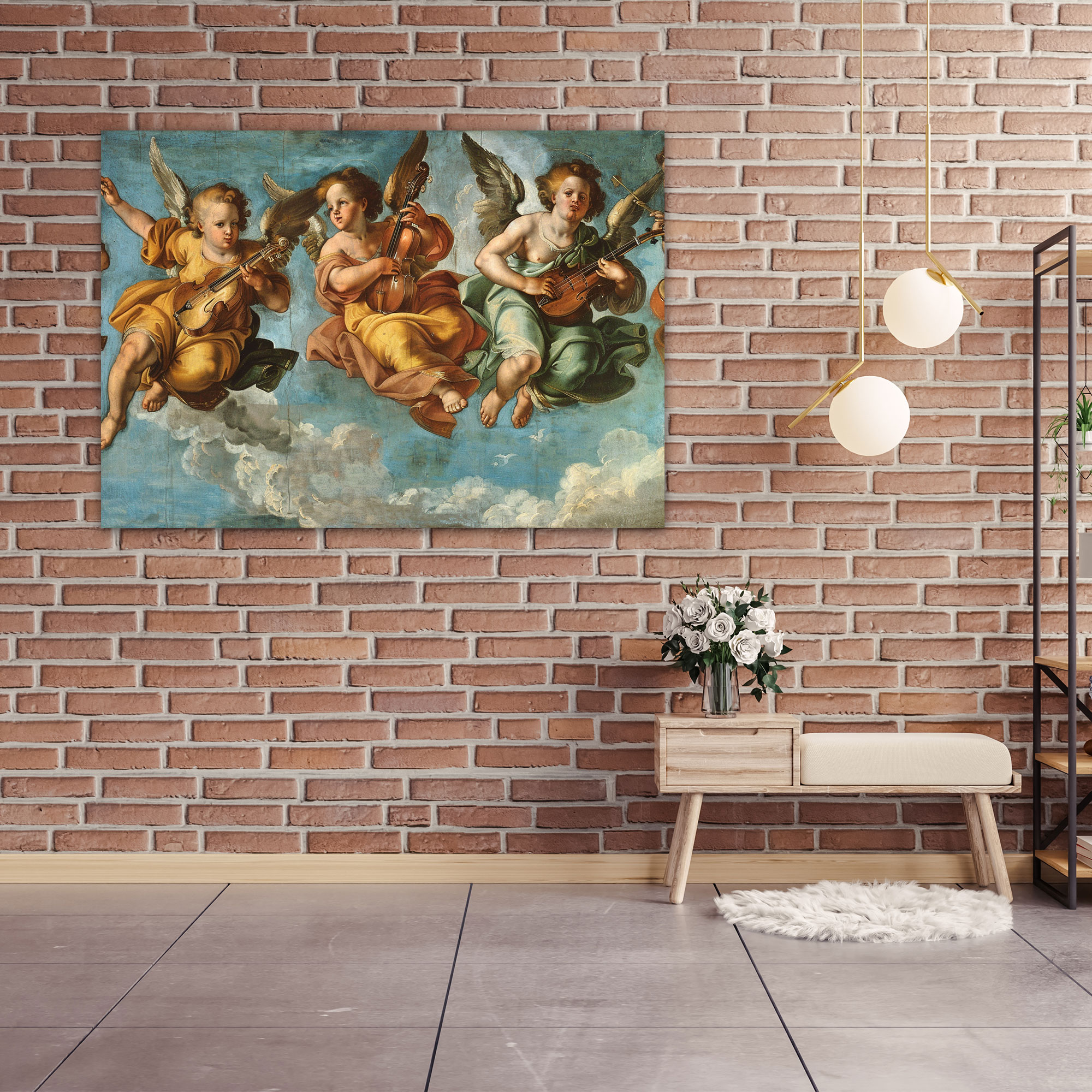 Heavenly Angels Michelangelo Canvas Print - Michelangelo, Michelangelo, Canvas Wall Art, Home Decoration