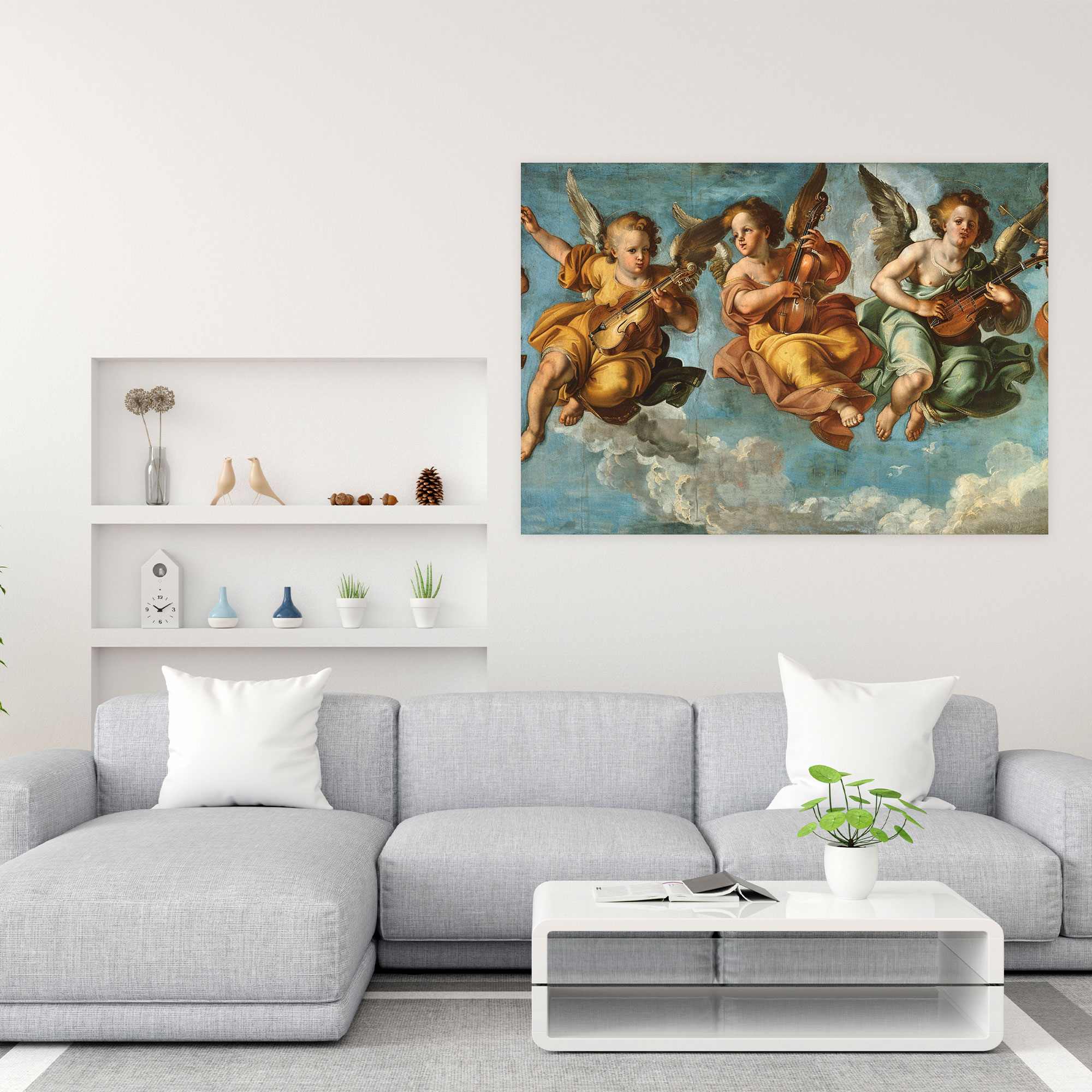 Heavenly Angels Michelangelo Canvas Print - Michelangelo, Michelangelo, Canvas Wall Art, Home Decoration