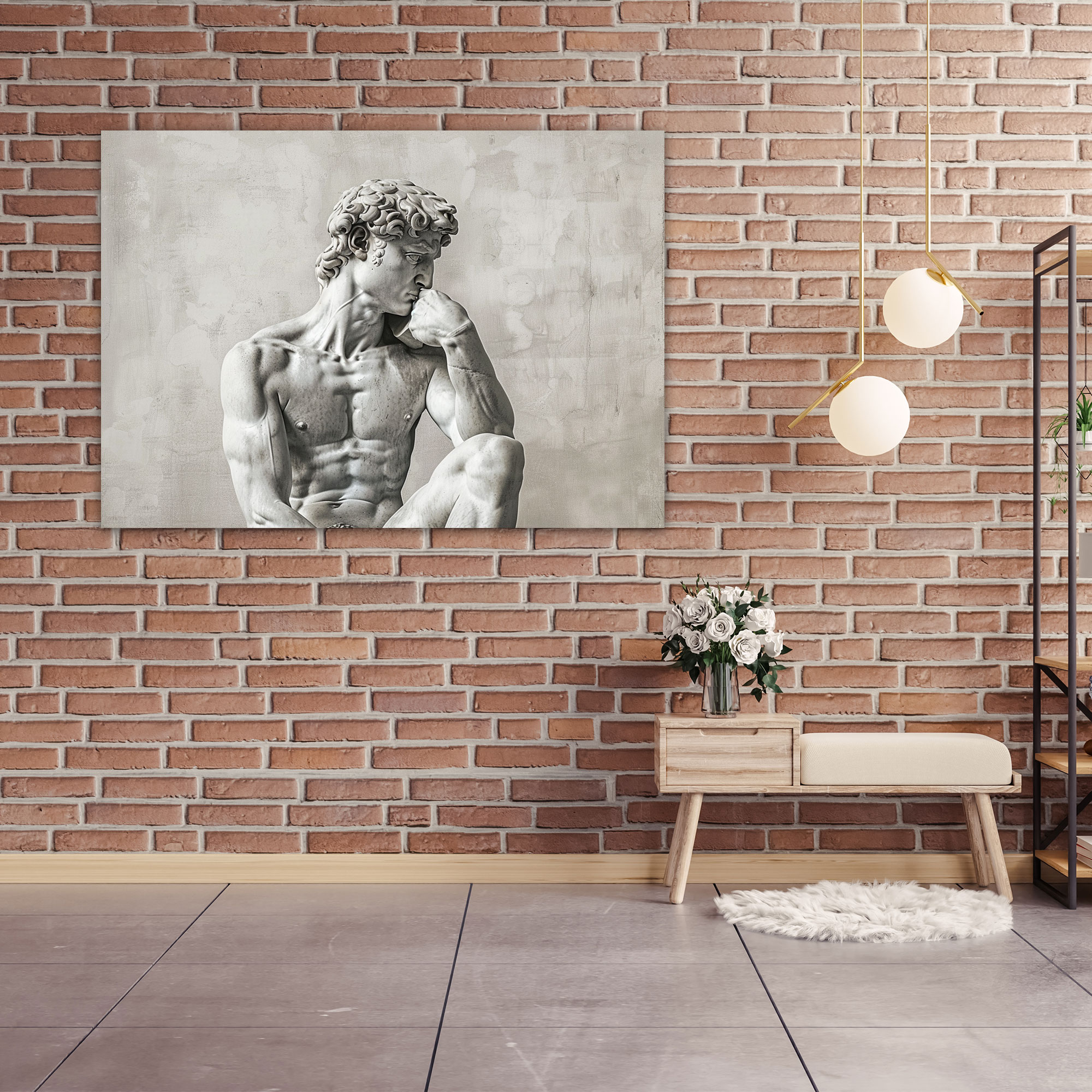 Classic Marble Michelangelo Canvas Print - Michelangelo, Canvas, Home Decoration, Canvas Print