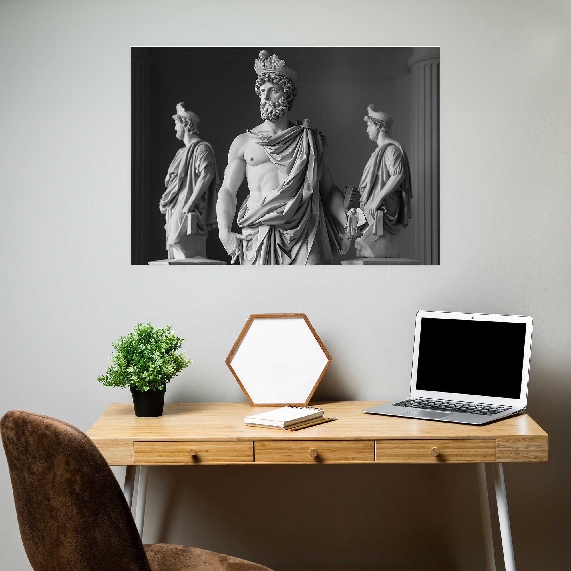 Michelangelo Renaissance Statues Canvas Print - Michelangelo, Wall Decoration, Canvas Print, Canvas
