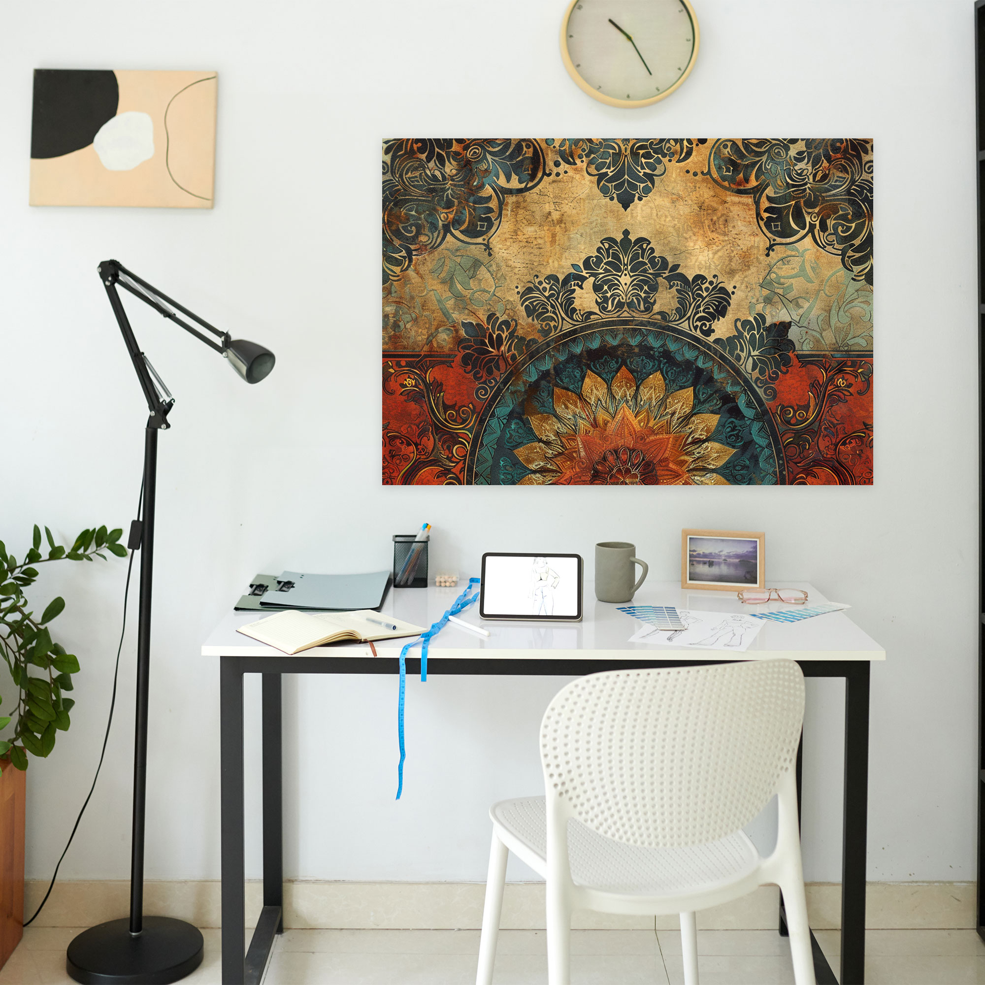 Michelangelo Renaissance Patterns Canvas Print - Michelangelo, Home Decoration, Canvas, Wall Decoration