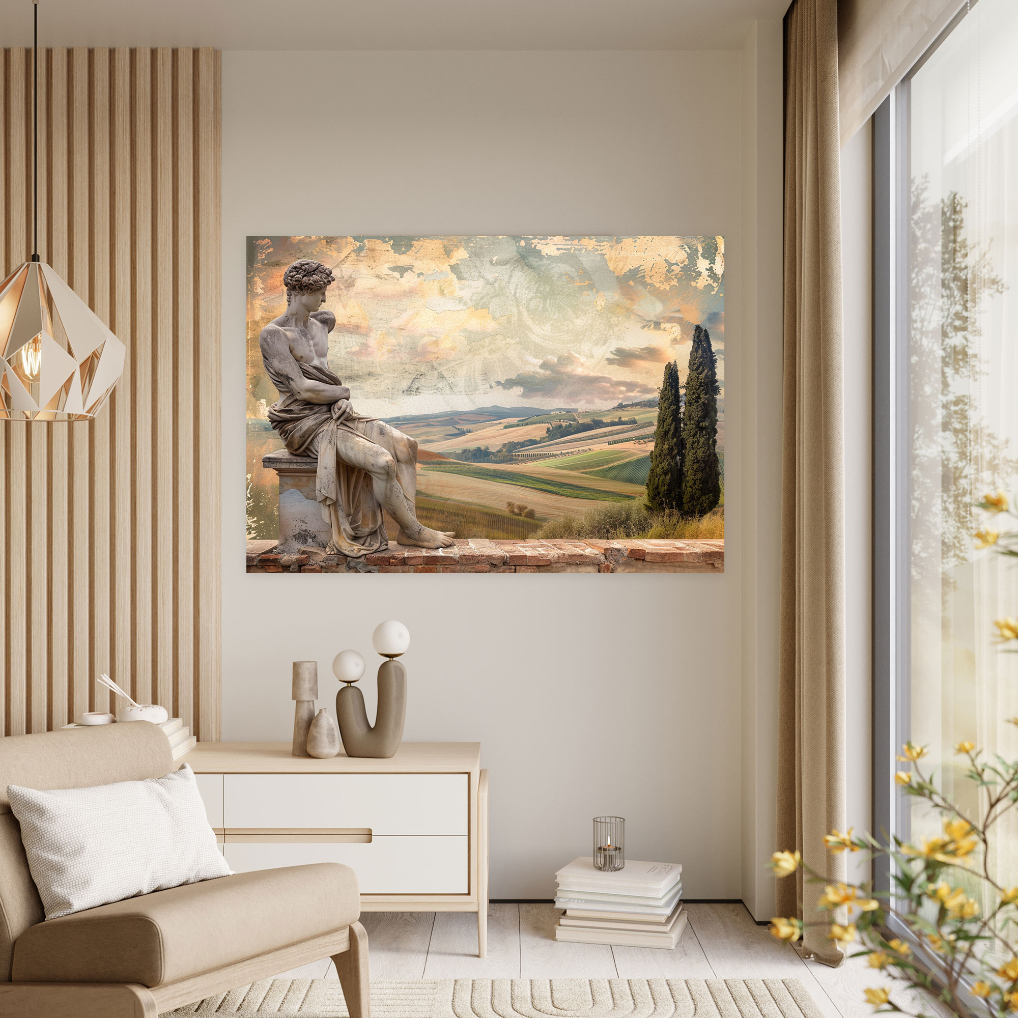 Sculptural Elegance Michelangelo Wall Decoration - Michelangelo, Michelangelo, Canvas Wall Art, Home Decoration