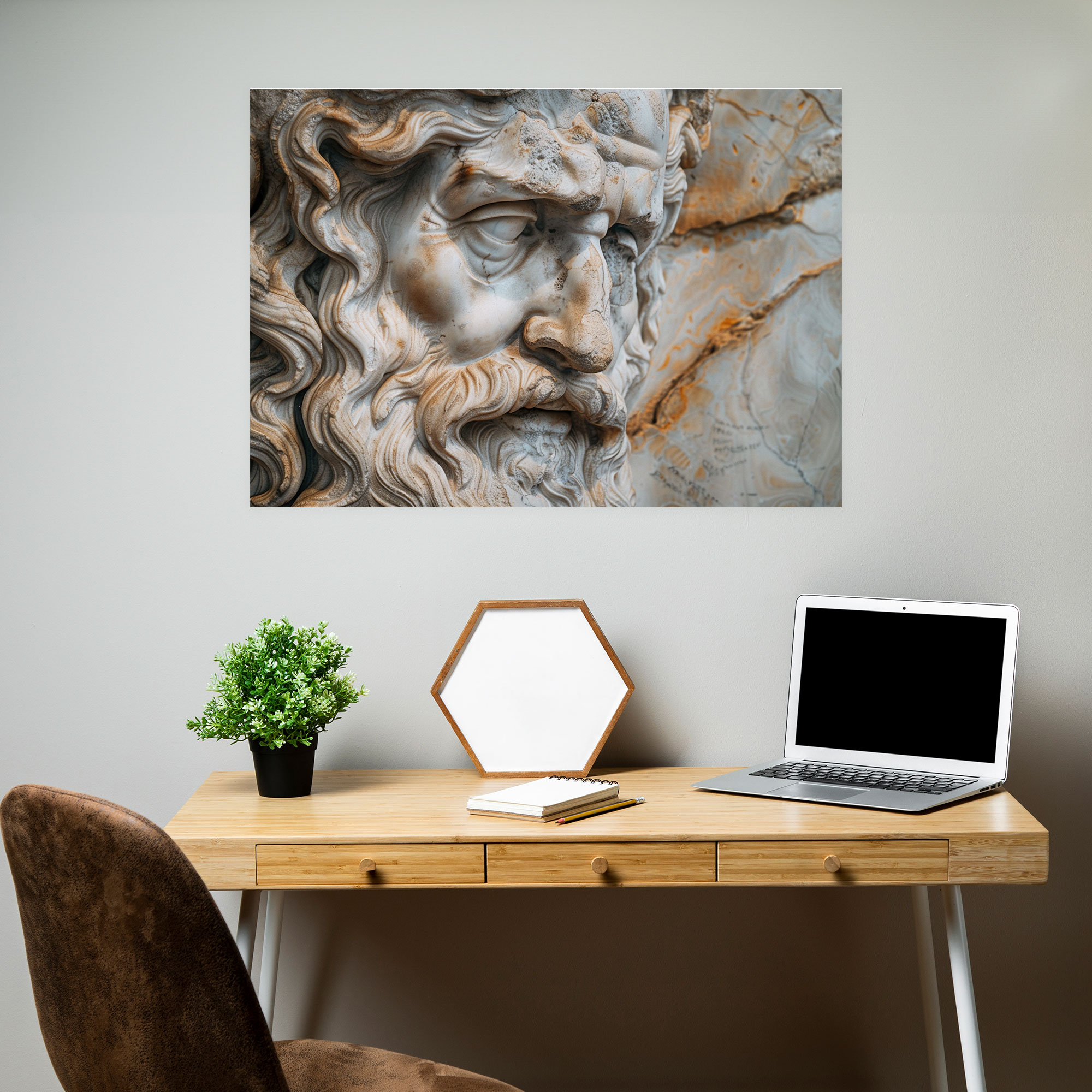 Michelangelo Sanatsal Portre Duvar Dekorasyonu - Kanvas Tablo Sanatı Ev Dekorasyonu