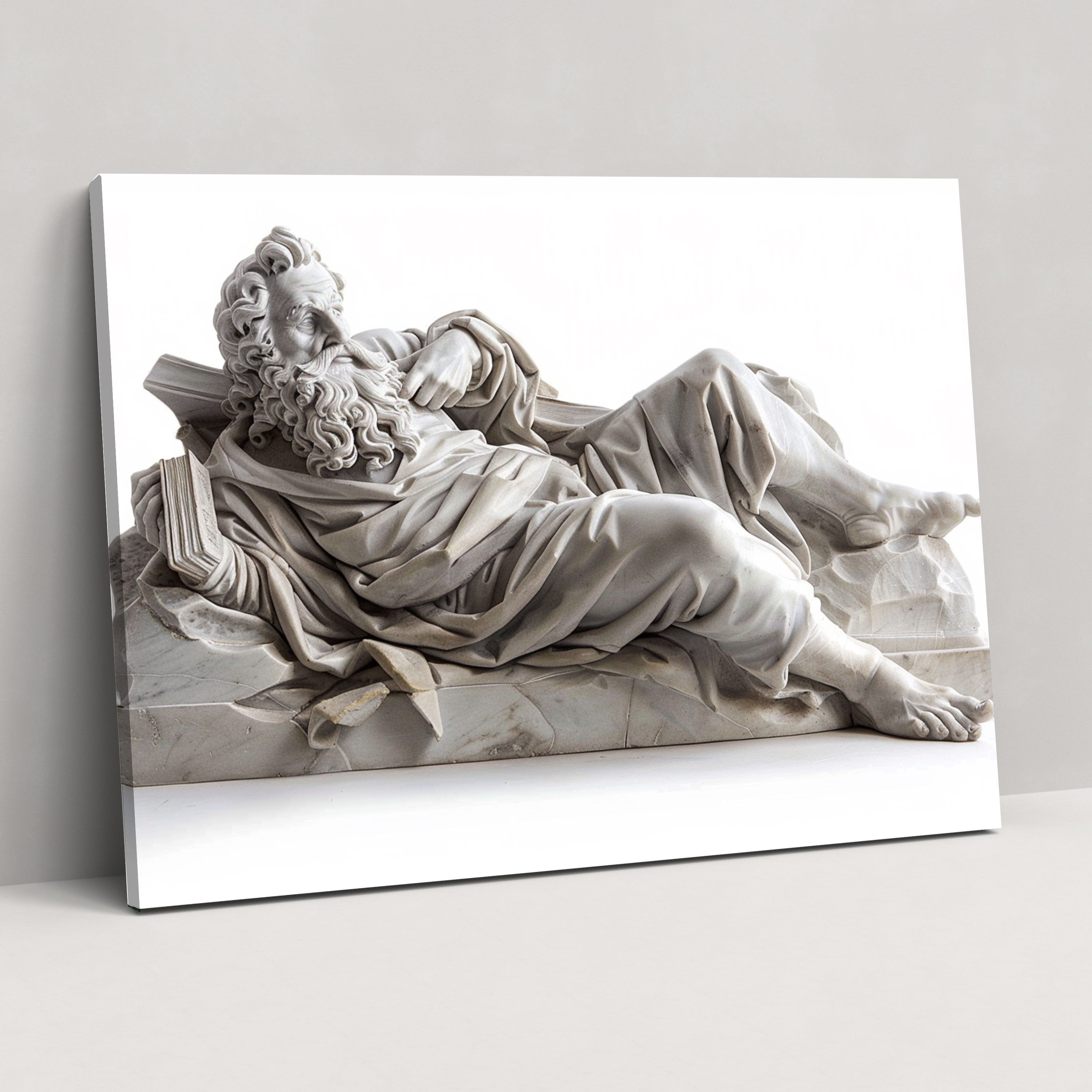 Michelangelo Wall Decoration - The Prophet Jeremiah Sculpture Canvas Print - Michelangelo, Canvas Wall Art, Wall Decoration, Michelangelo