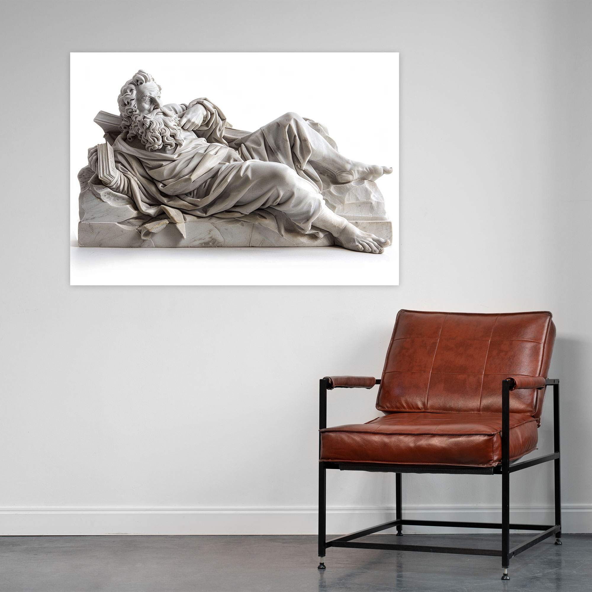 Michelangelo Wall Decoration - The Prophet Jeremiah Sculpture Canvas Print - Michelangelo, Canvas Wall Art, Wall Decoration, Michelangelo