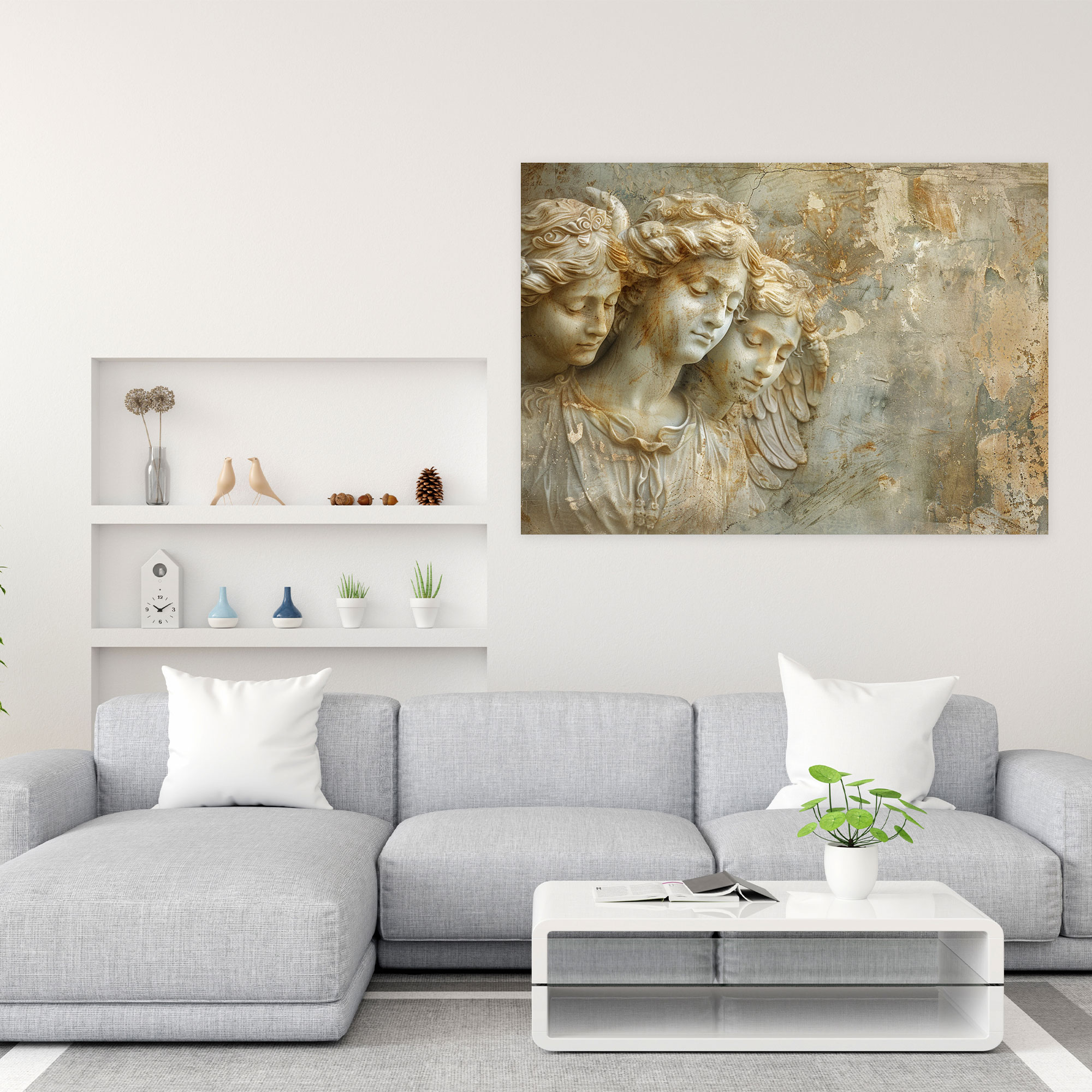 Michelangelo Angelic Figures Wall Art - Michelangelo, Wall Decoration, Home Decoration, Michelangelo
