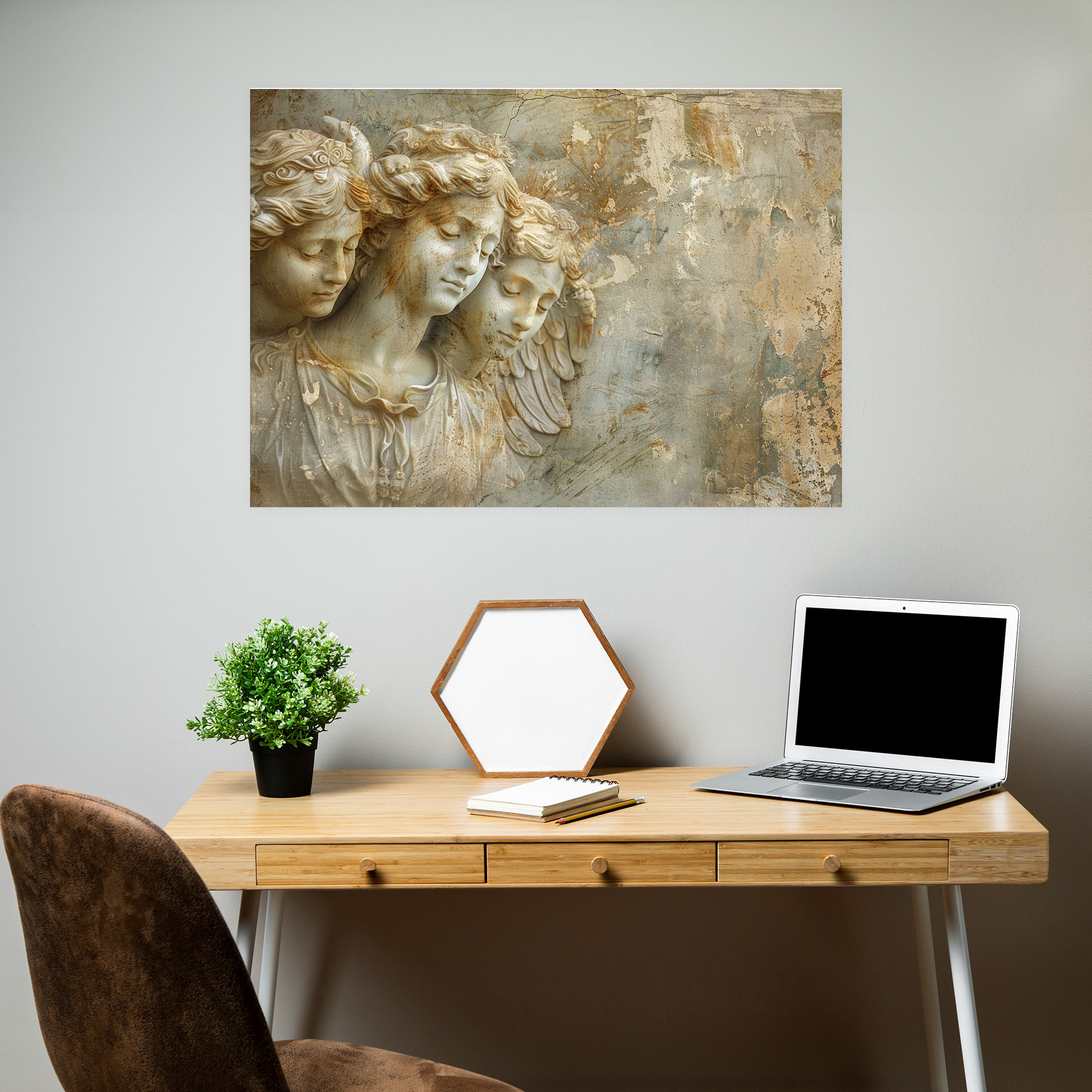 Michelangelo Angelic Figures Wall Art - Michelangelo, Wall Decoration, Home Decoration, Michelangelo